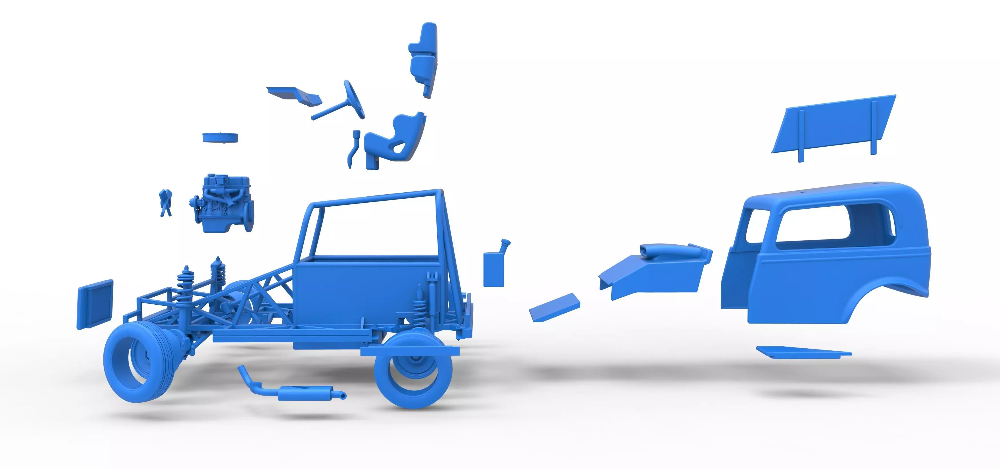 New Zealand Ministock car while turning Scale 1 to 25 3D print model_59