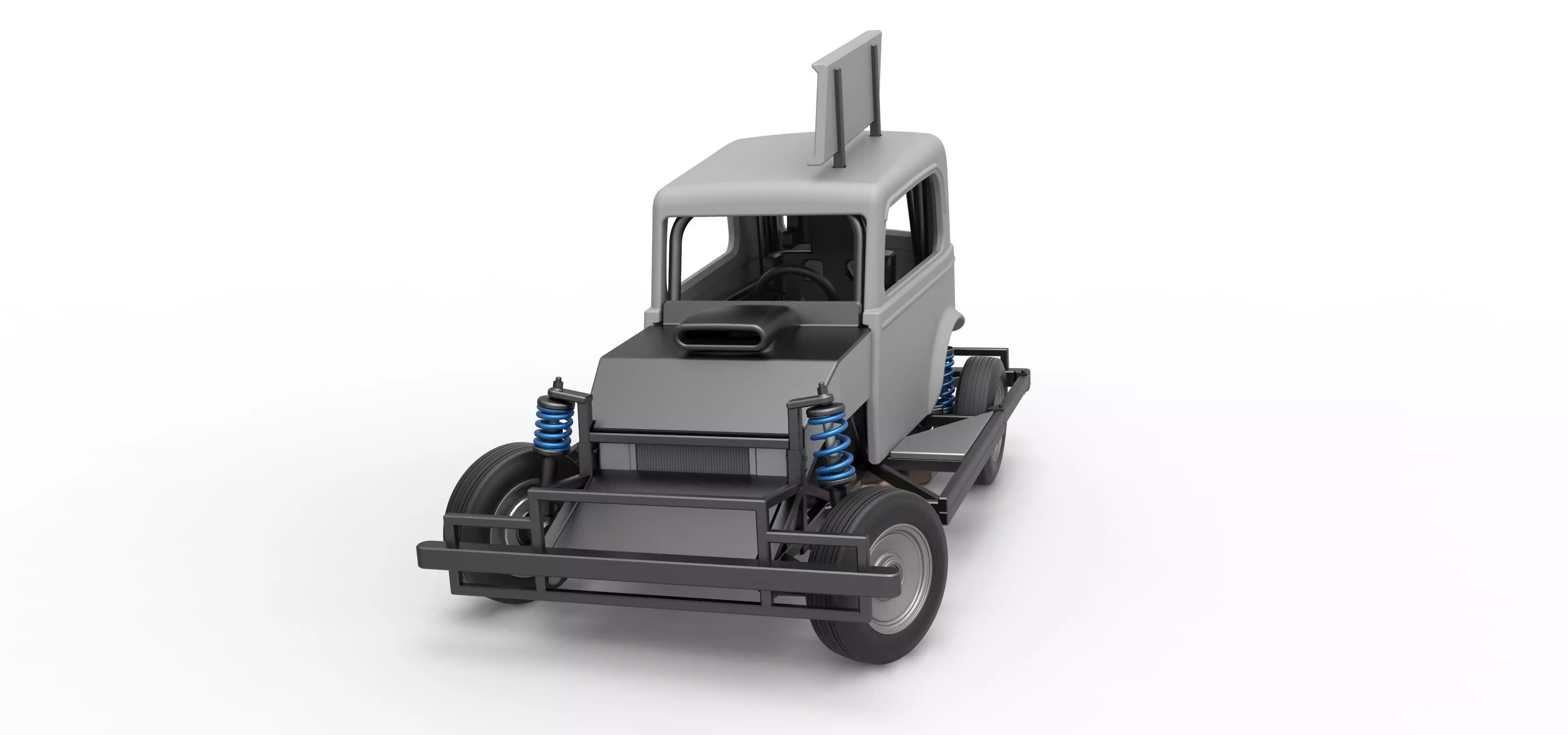 New Zealand Ministock car while turning Scale 1 to 25 3D print model_5