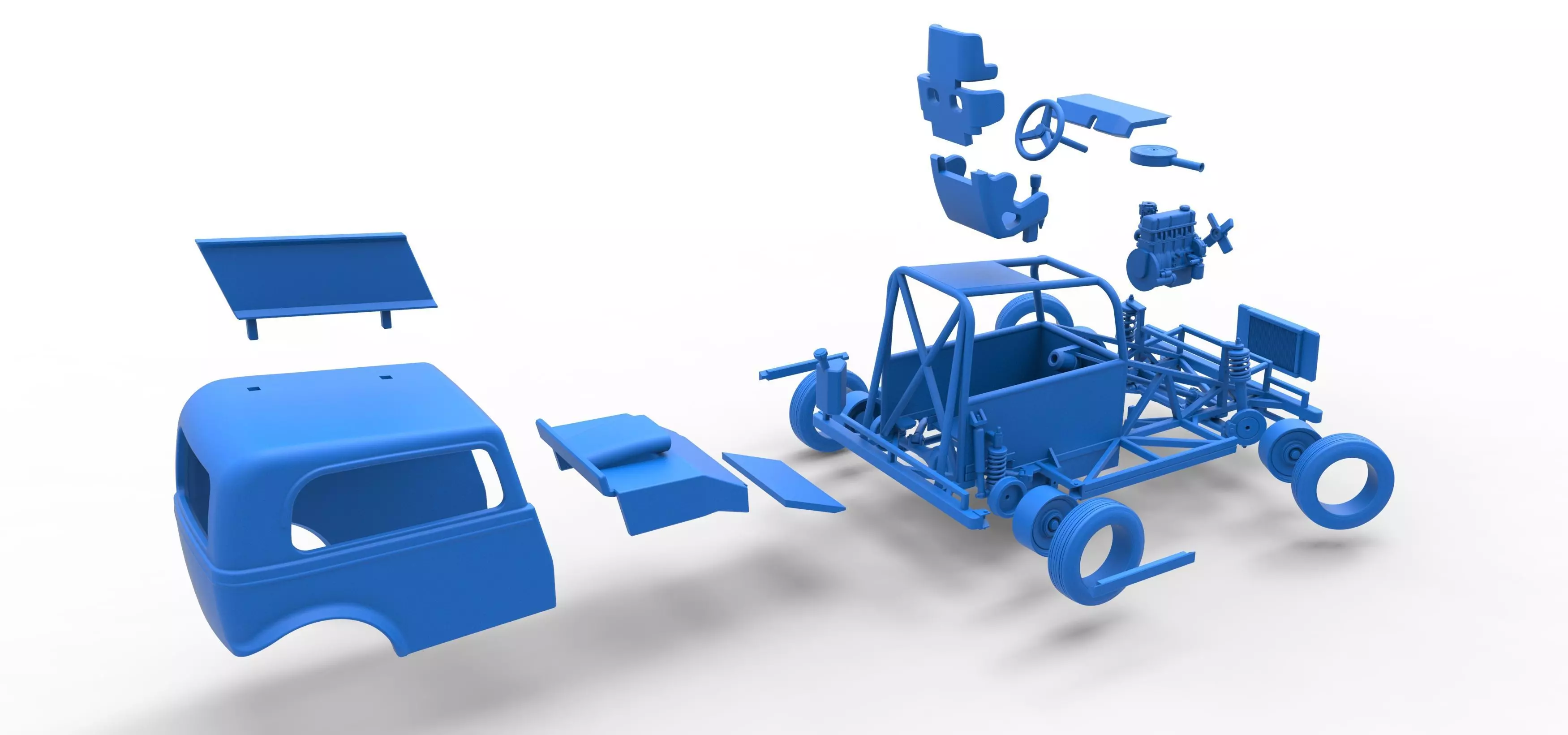 New Zealand Ministock car while turning Scale 1 to 25 3D print model_62