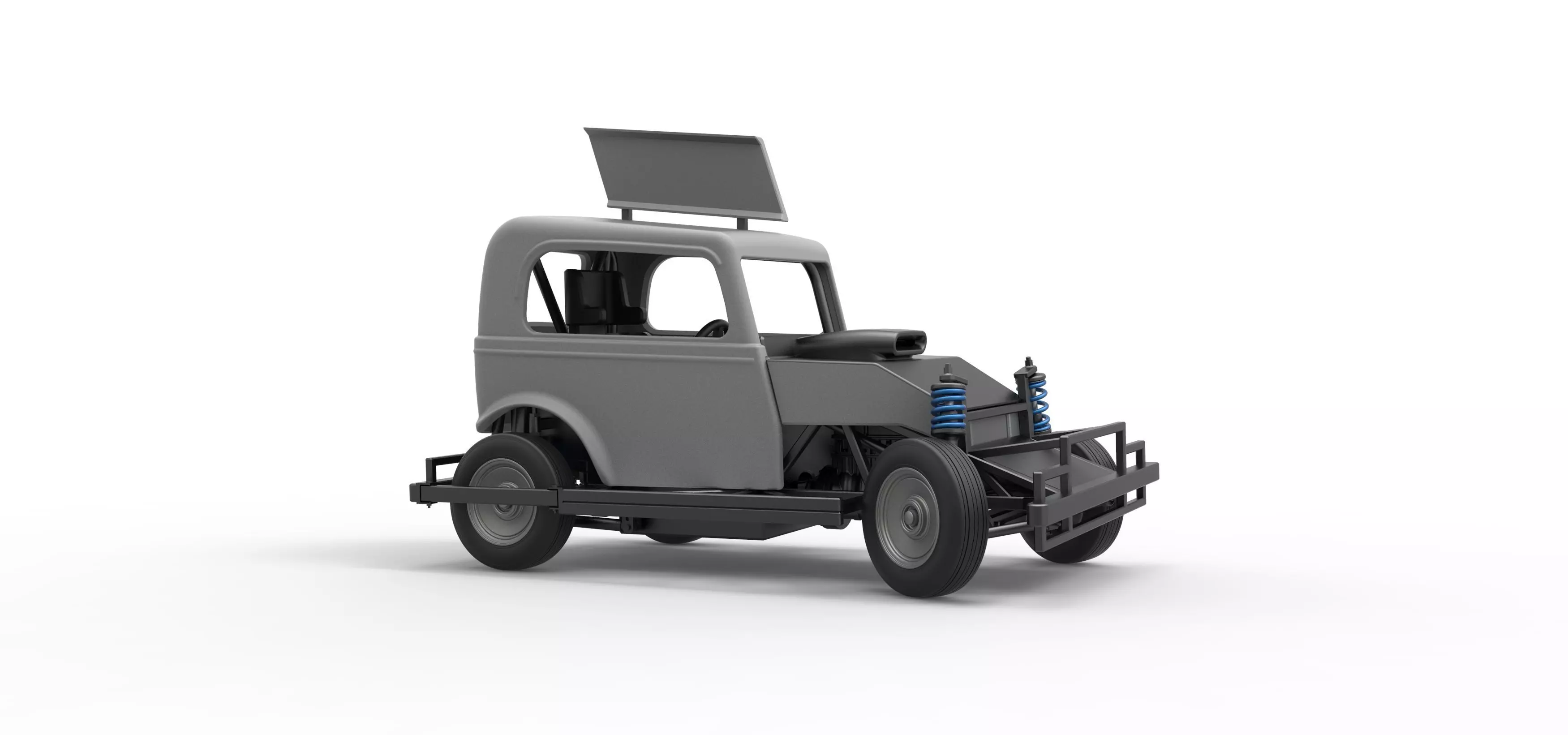 New Zealand Ministock car while turning Scale 1 to 25 3D print model_25