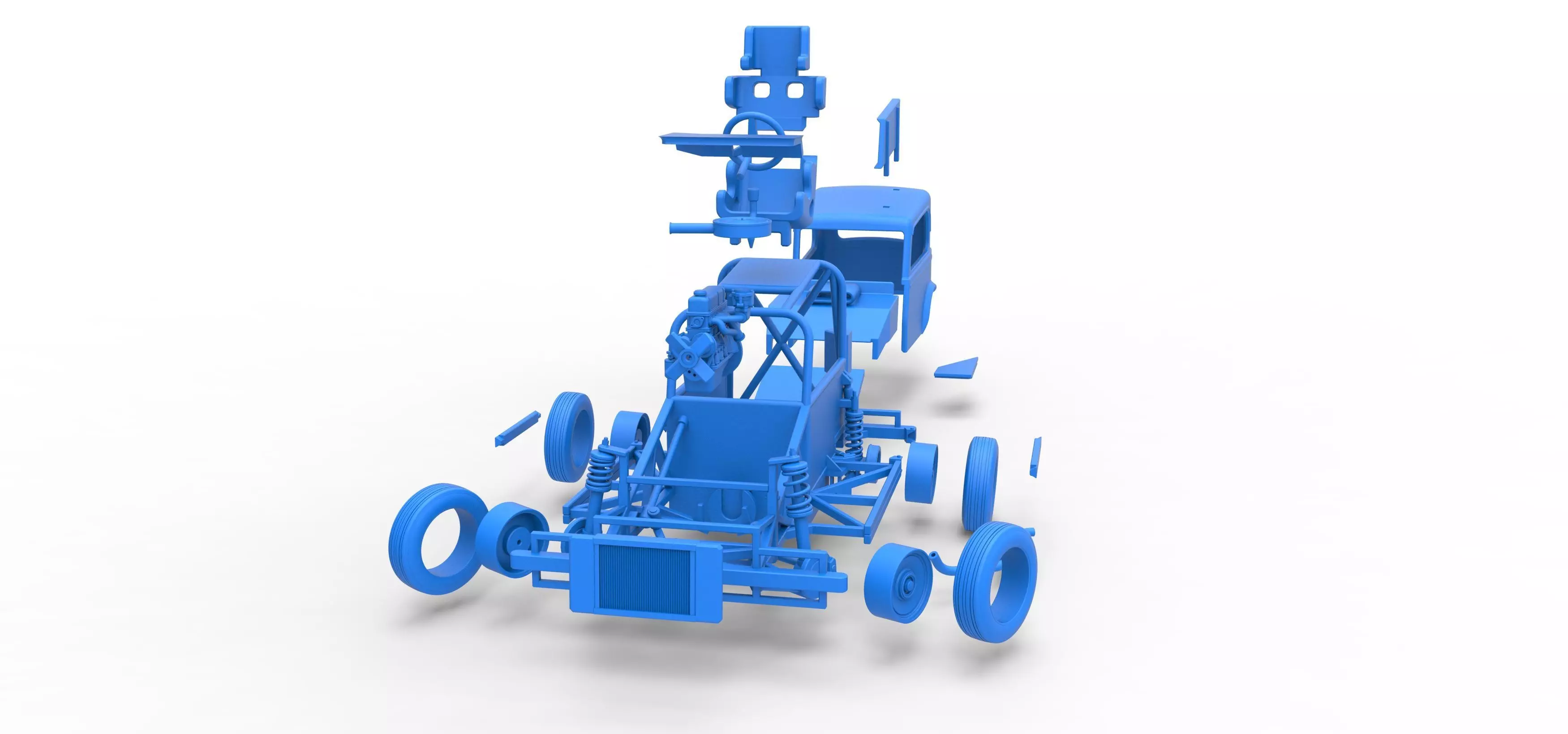 New Zealand Ministock car while turning Scale 1 to 25 3D print model_58