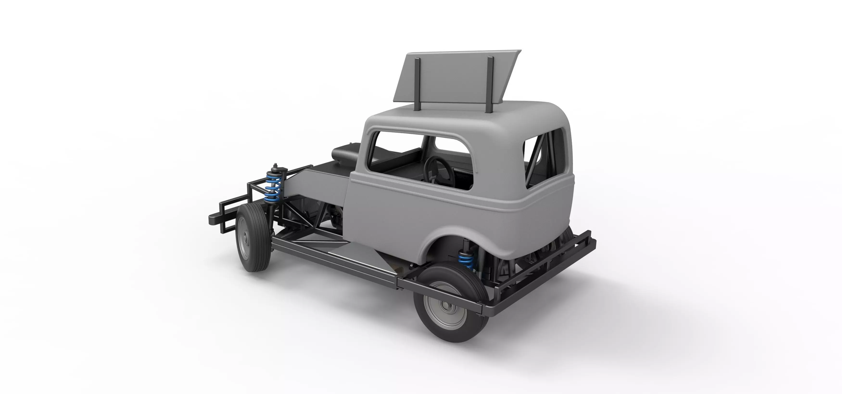 New Zealand Ministock car while turning Scale 1 to 25 3D print model_12