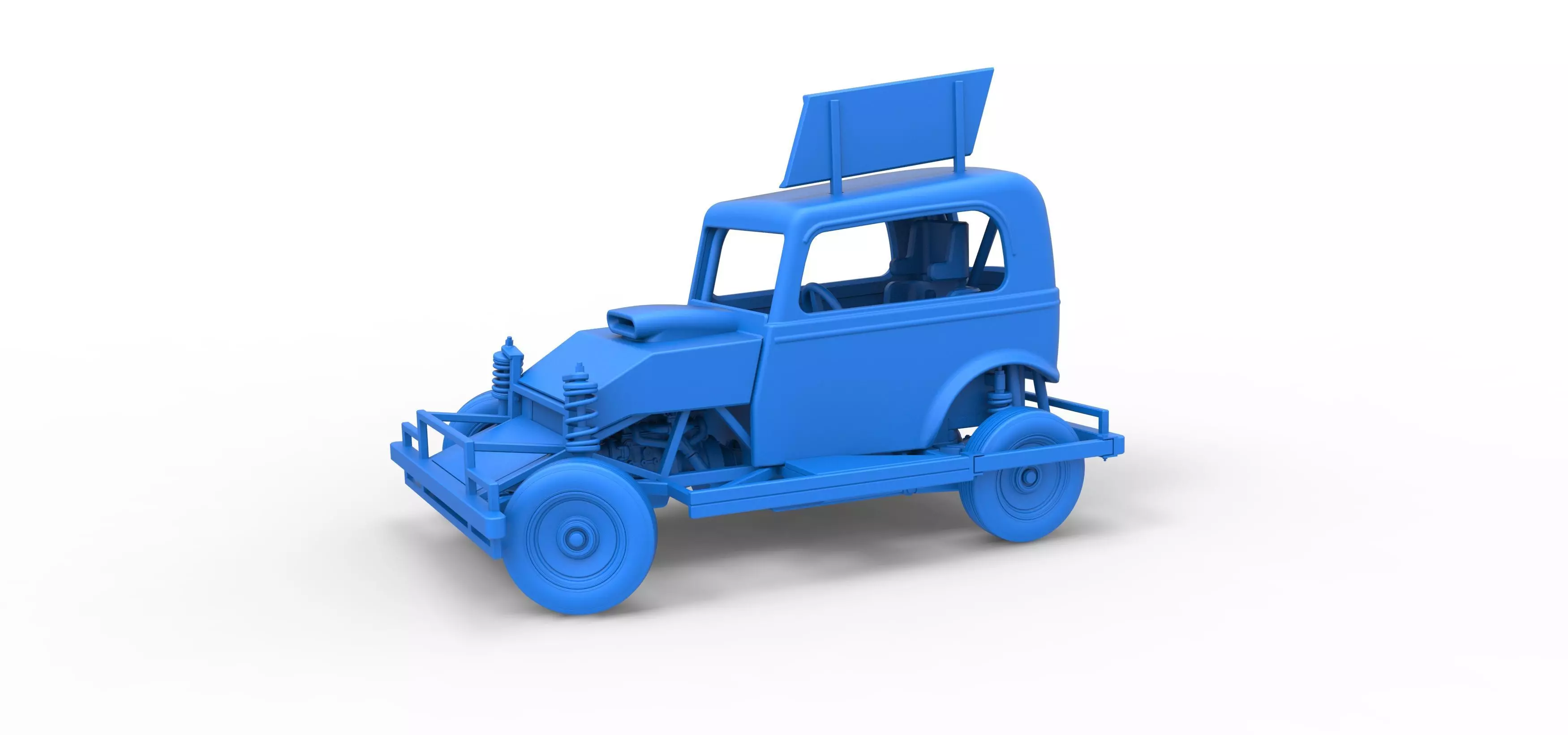 New Zealand Ministock car while turning Scale 1 to 25 3D print model_28