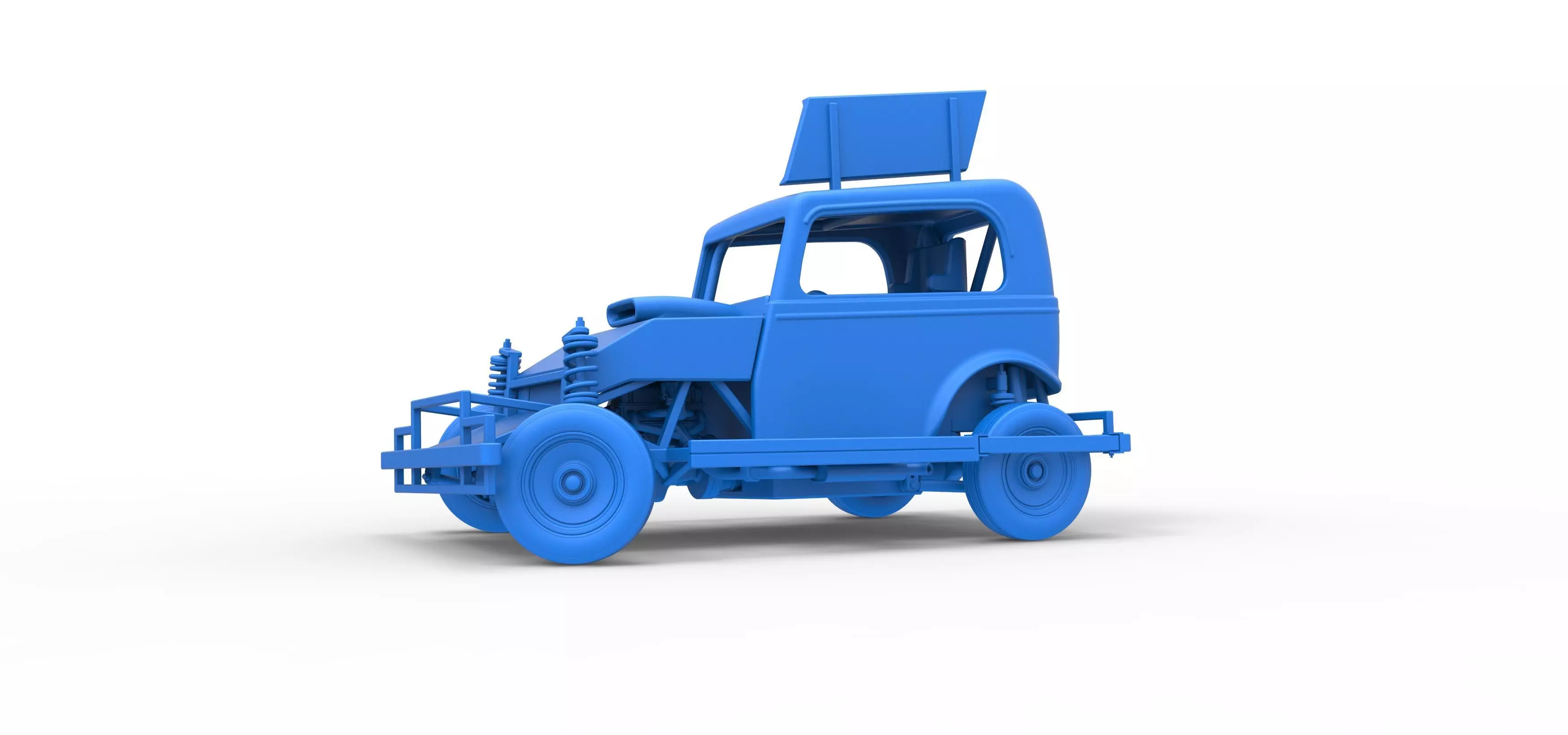 New Zealand Ministock car while turning Scale 1 to 25 3D print model_29