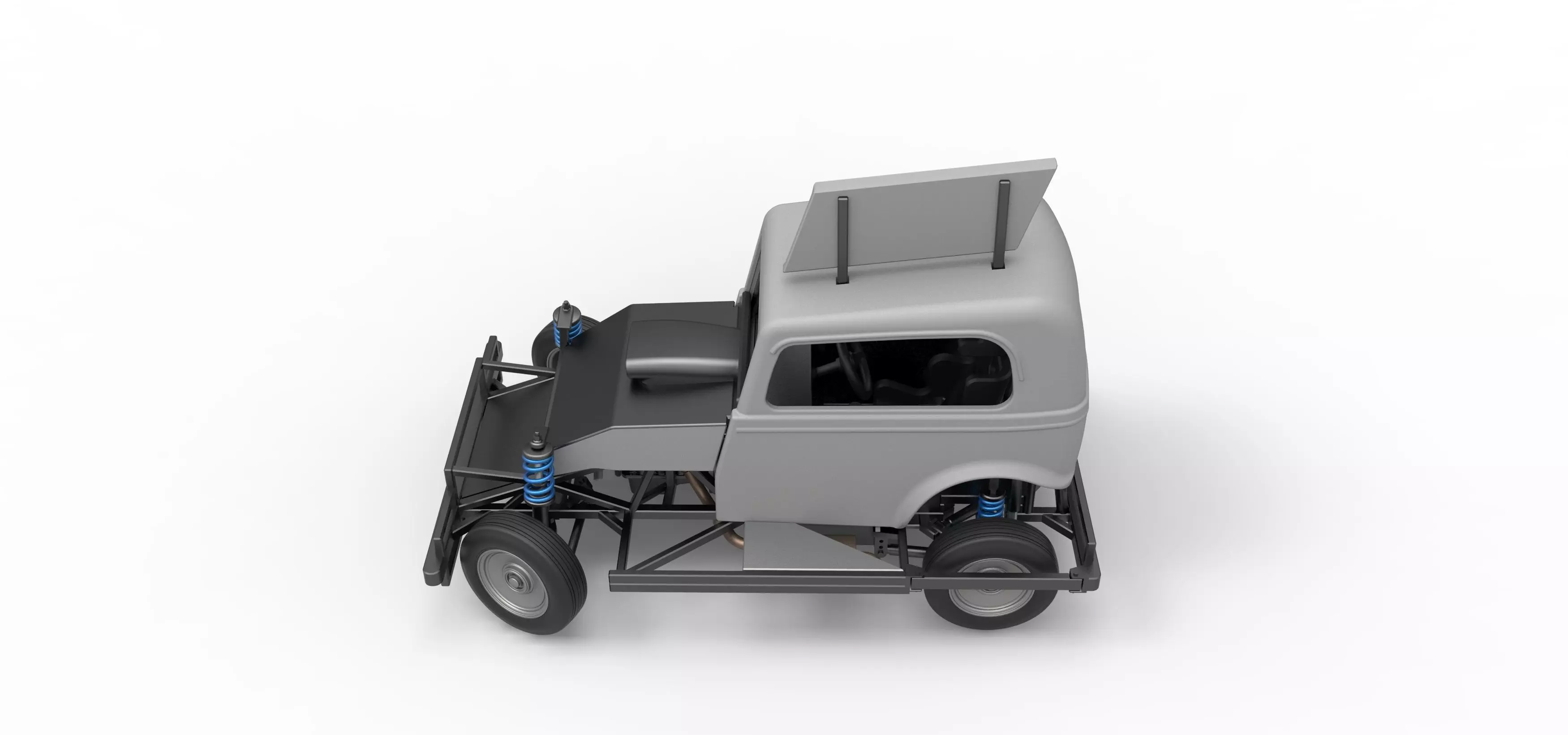 New Zealand Ministock car while turning Scale 1 to 25 3D print model_10