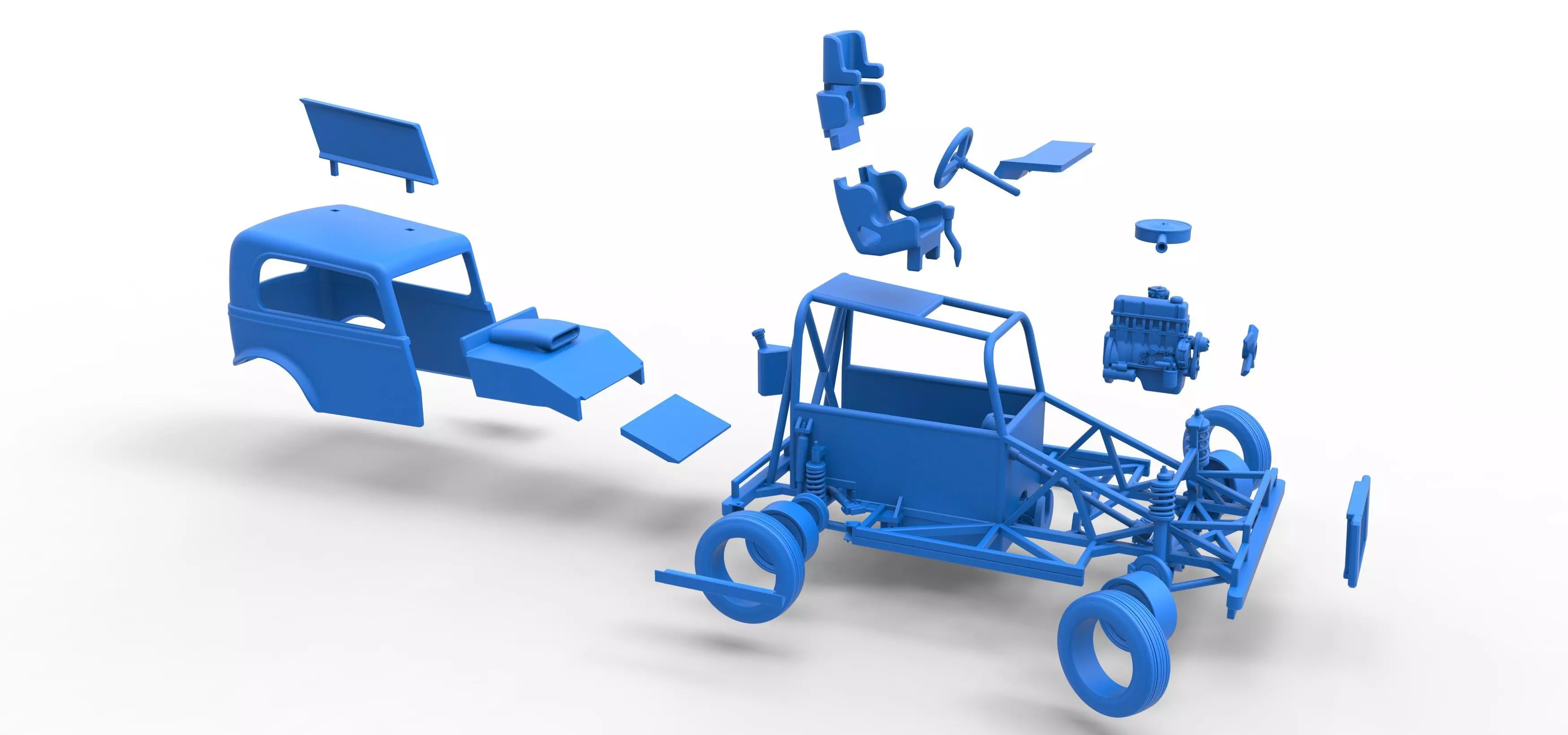 New Zealand Ministock car while turning Scale 1 to 25 3D print model_63