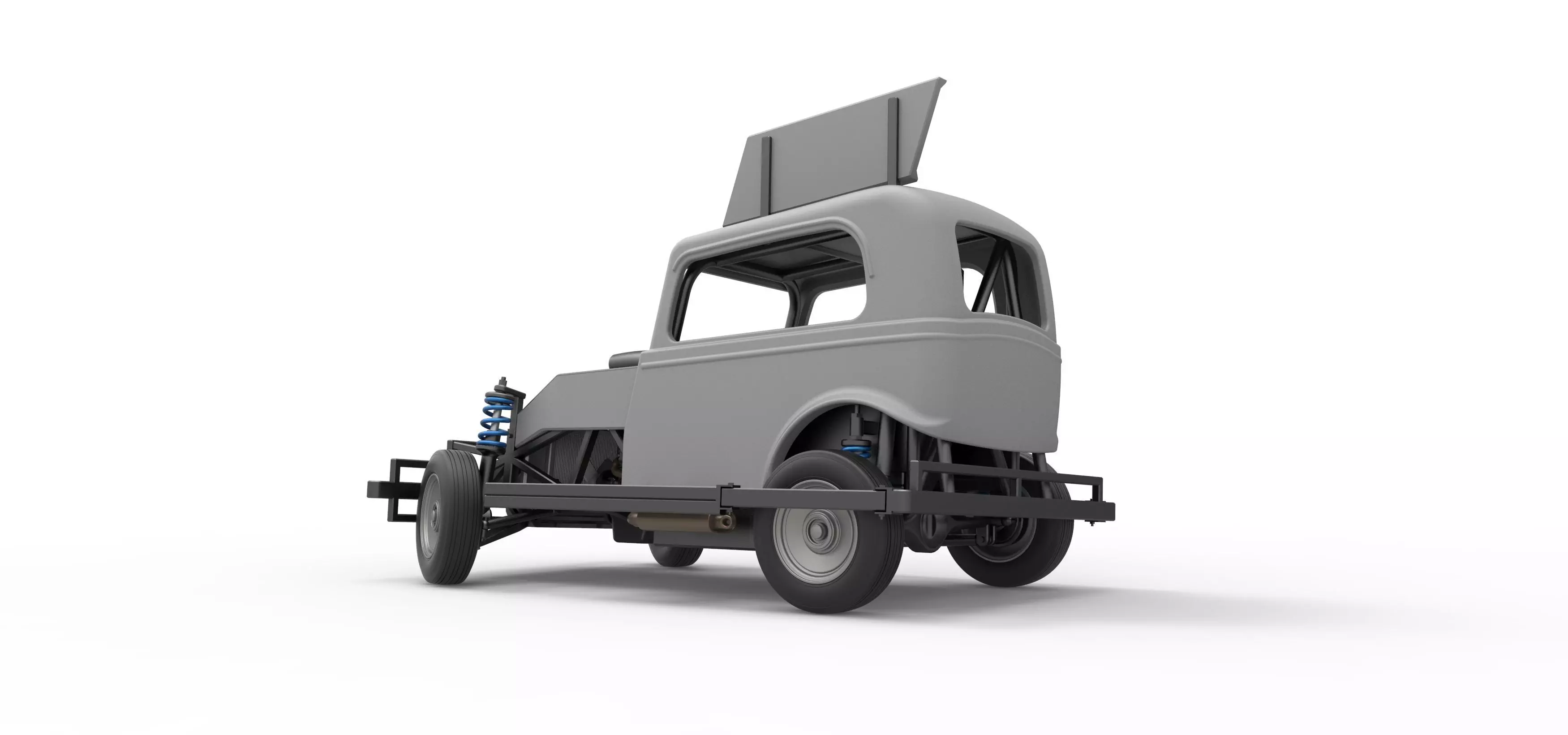 New Zealand Ministock car while turning Scale 1 to 25 3D print model_13