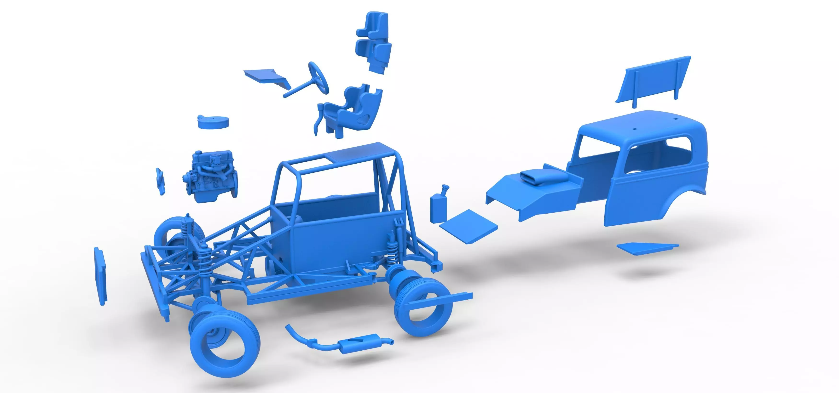 New Zealand Ministock car while turning Scale 1 to 25 3D print model_55