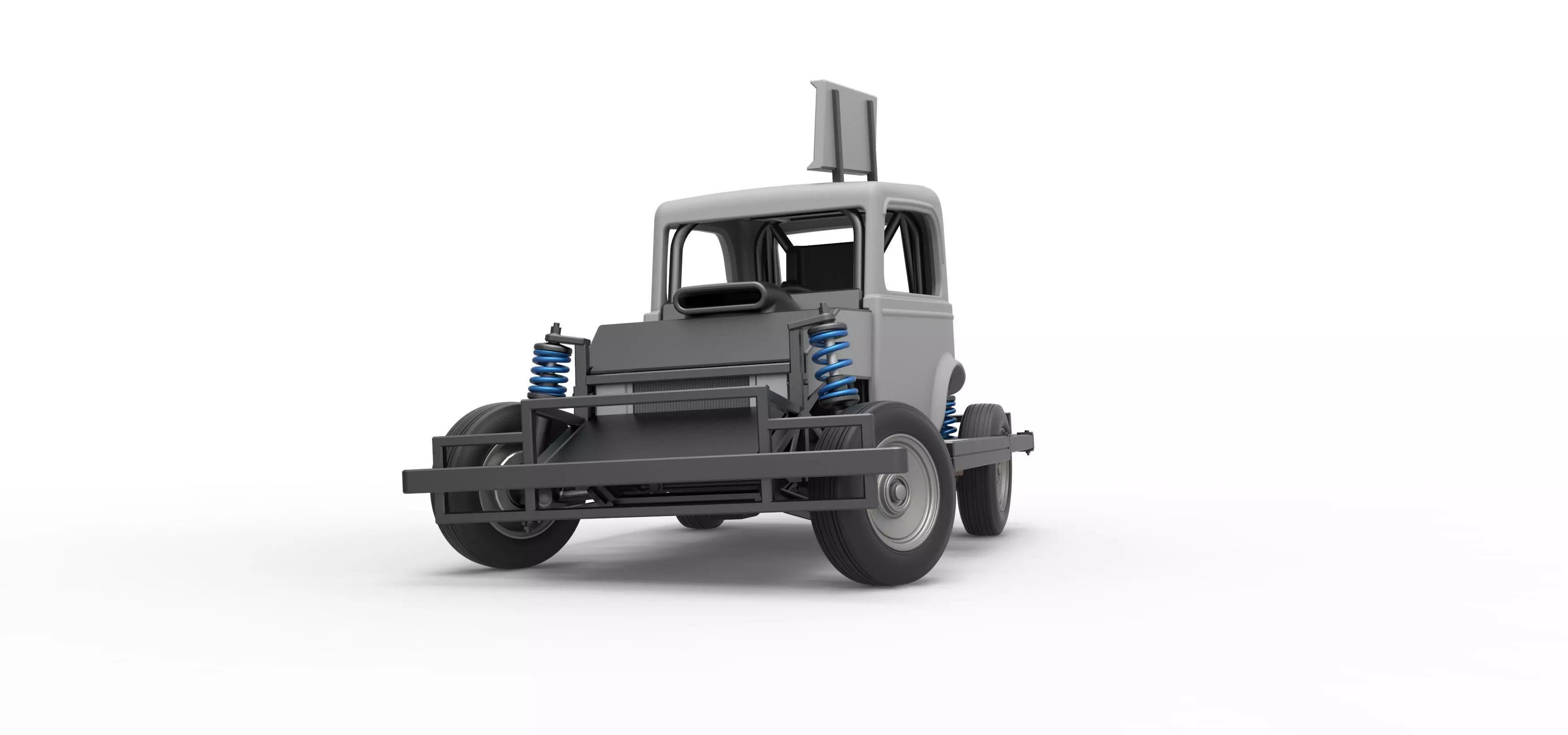 New Zealand Ministock car while turning Scale 1 to 25 3D print model_6