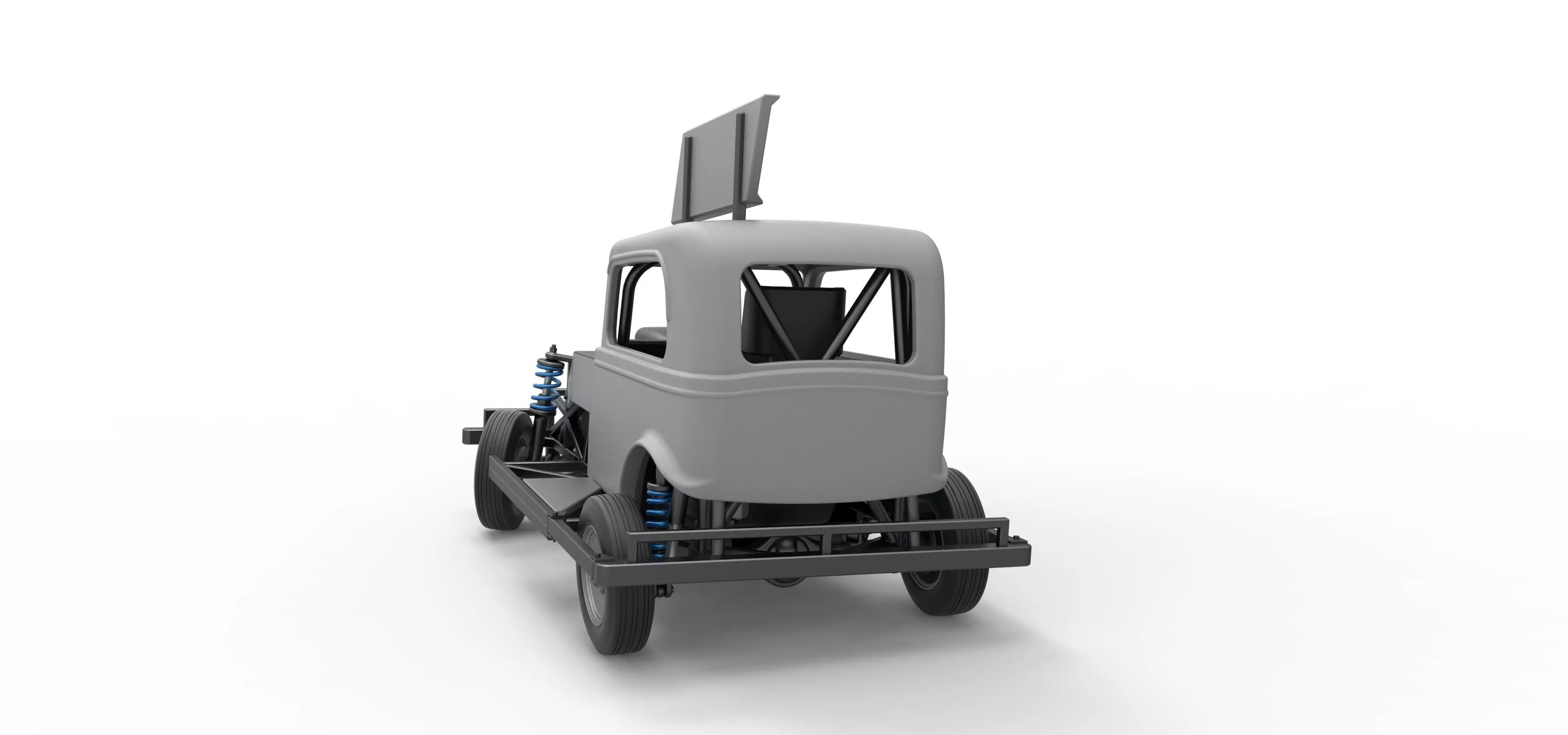 New Zealand Ministock car while turning Scale 1 to 25 3D print model_14