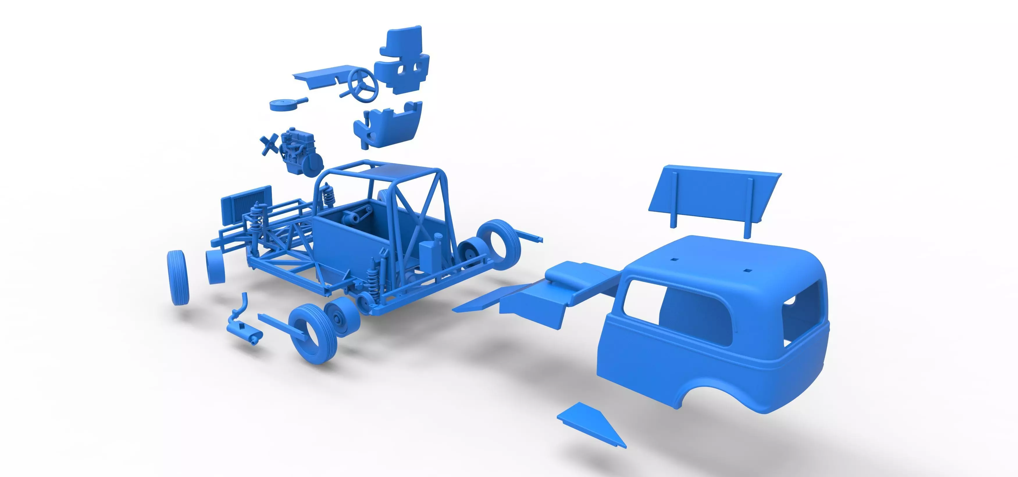 New Zealand Ministock car while turning Scale 1 to 25 3D print model_61