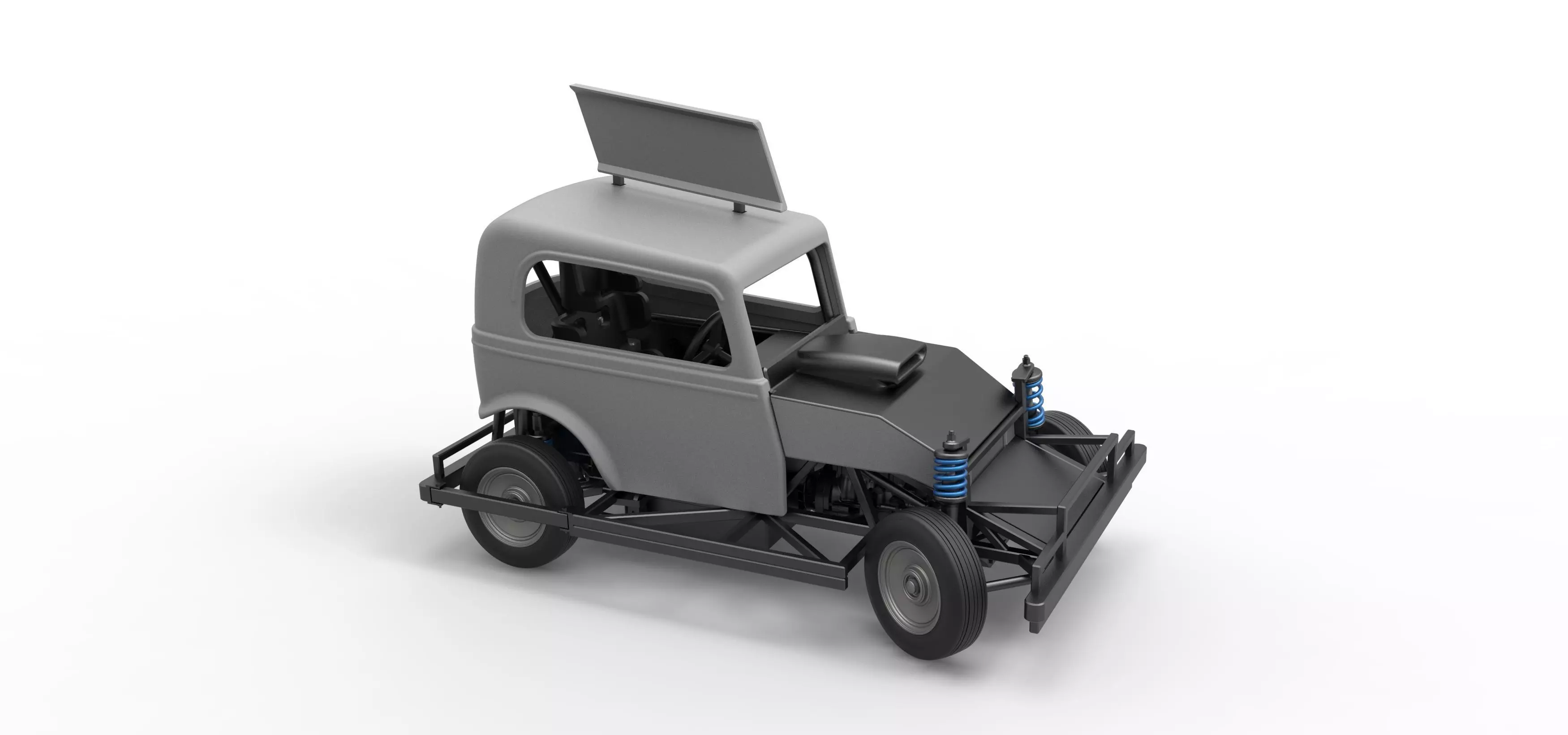 New Zealand Ministock car while turning Scale 1 to 25 3D print model_24