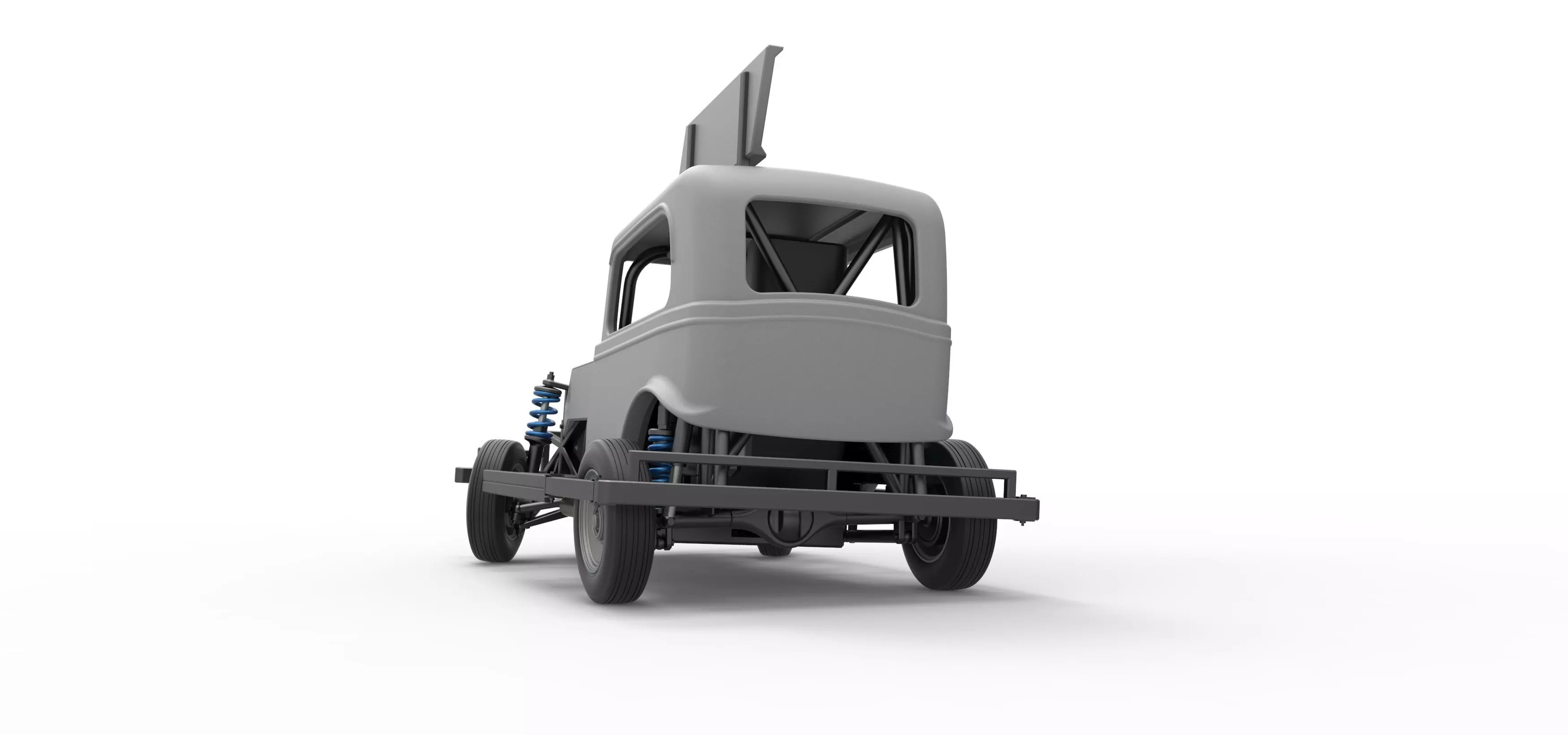 New Zealand Ministock car while turning Scale 1 to 25 3D print model_15