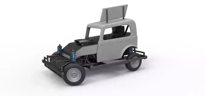 New Zealand Ministock car while turning Scale 1 to 25