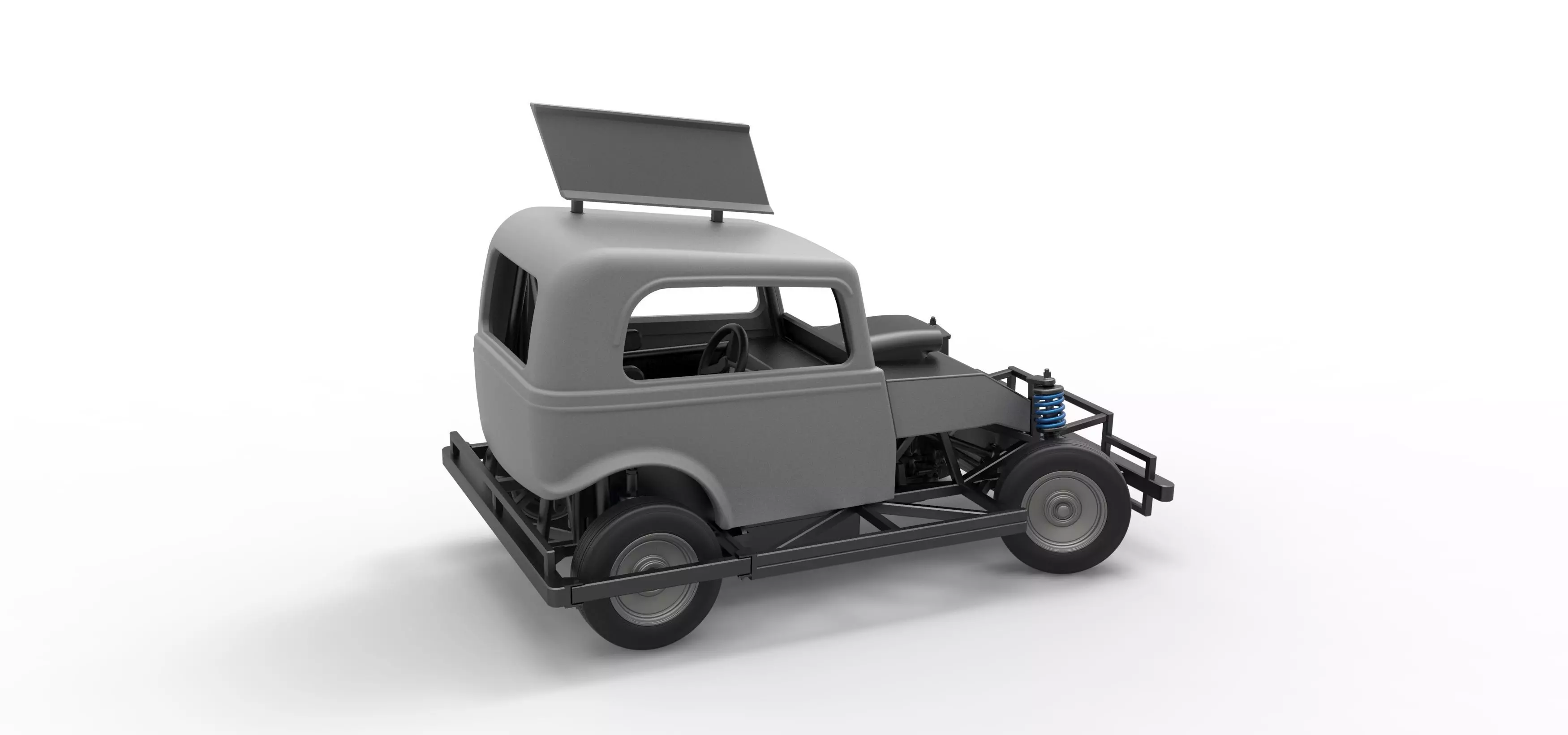 New Zealand Ministock car while turning Scale 1 to 25 3D print model_20