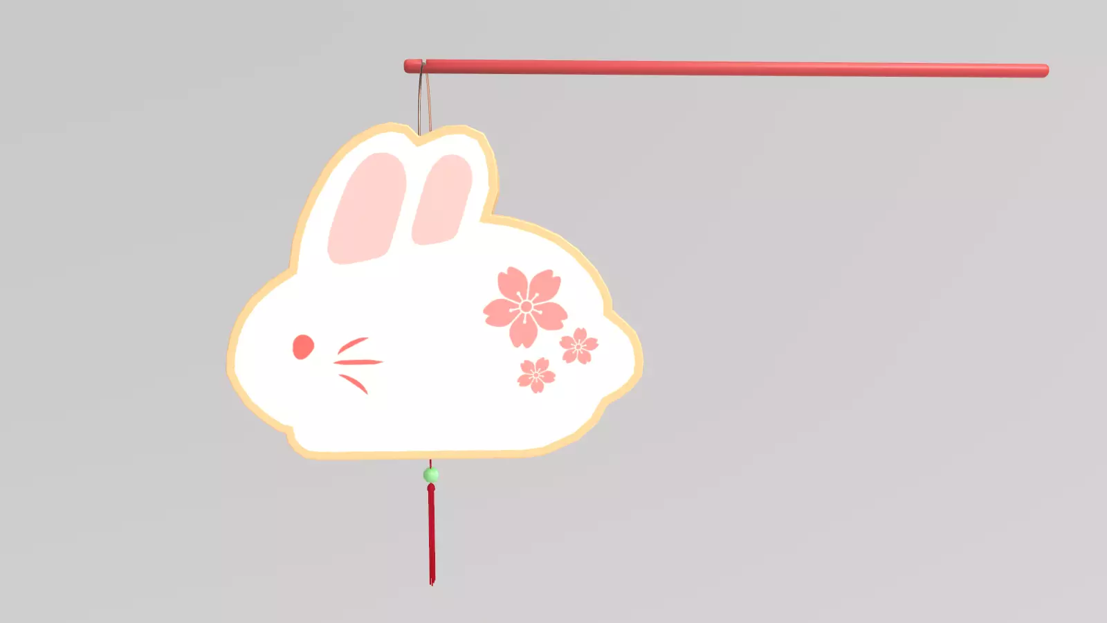 Low-Poly Mid-Autumn Rabbit Lantern Low-poly 3D model_3