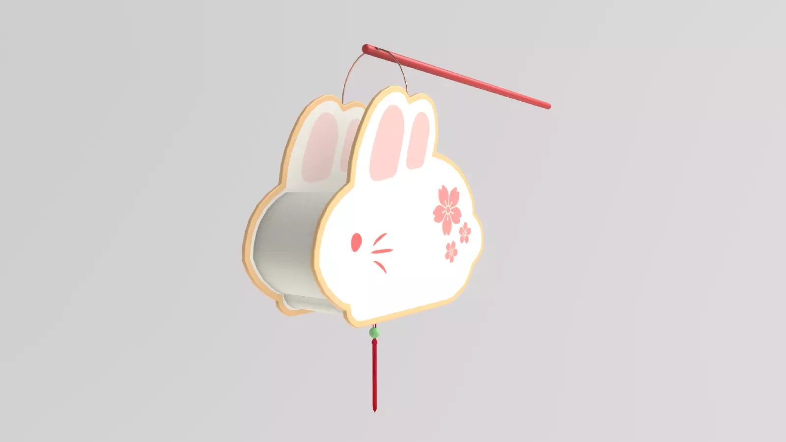 Low-Poly Mid-Autumn Rabbit Lantern Low-poly 3D model_5