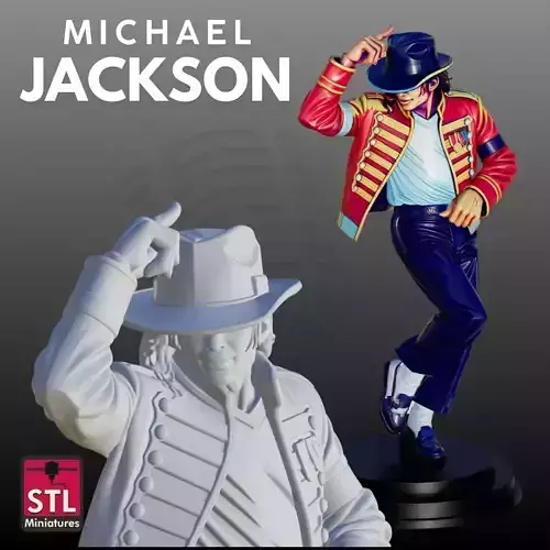 Michael Jackson Iconic Pose STL Tribute 3D Model