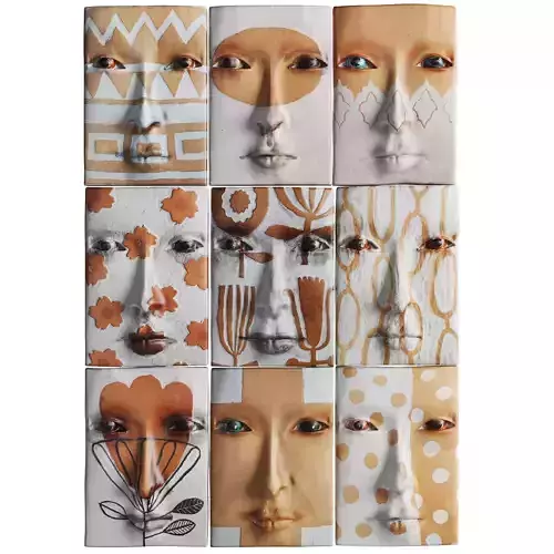 Louise Fulton Studio Wall Face Panels