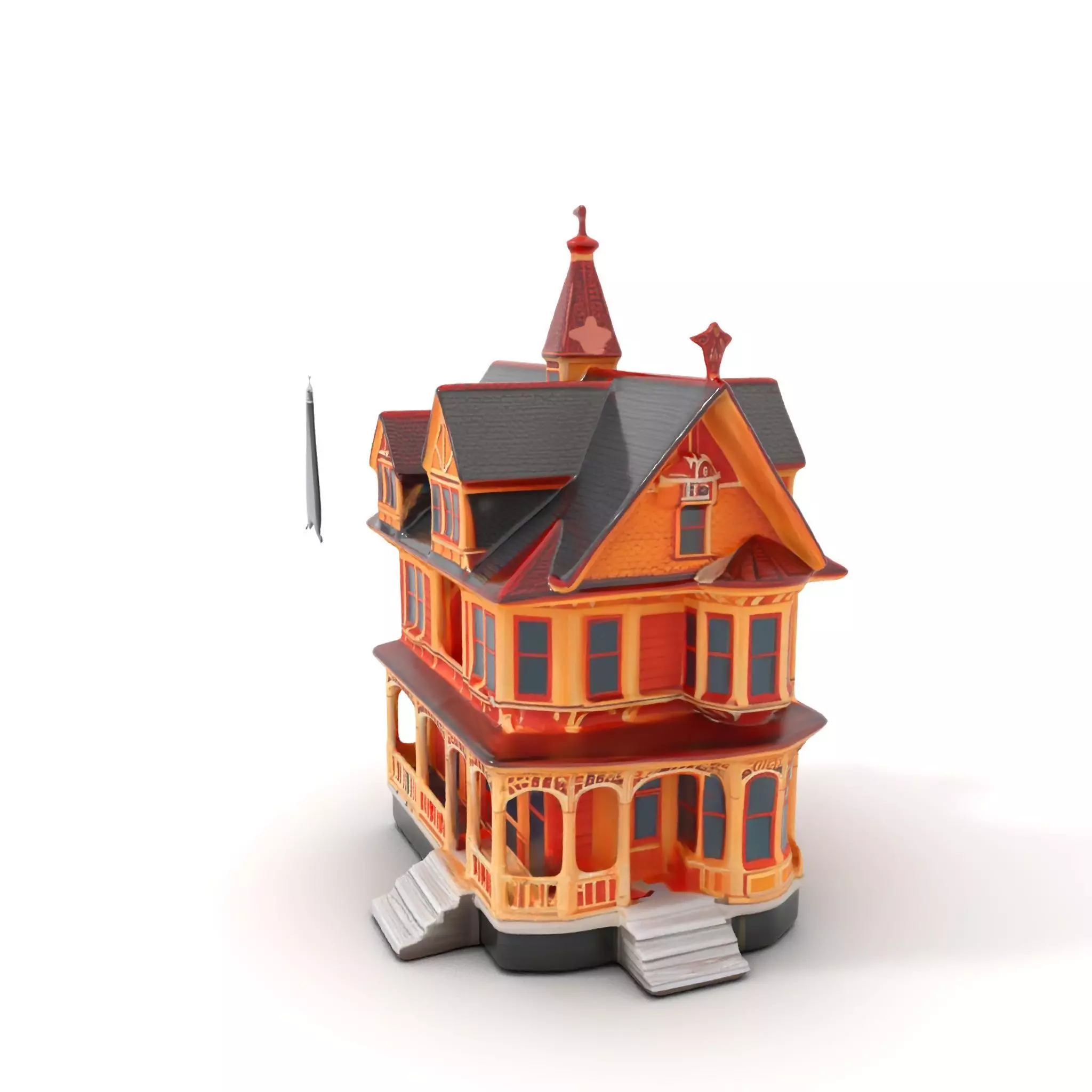 Victorian Gothic House model pack Low-poly 3D model_0