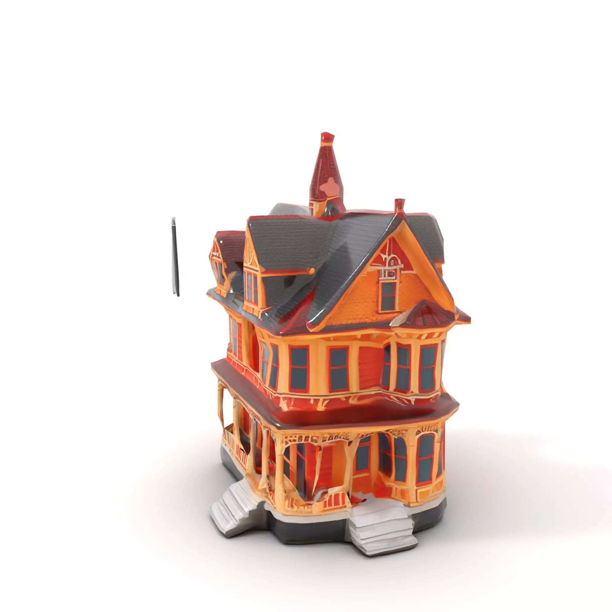 Victorian Gothic House model pack Low-poly 3D model_15