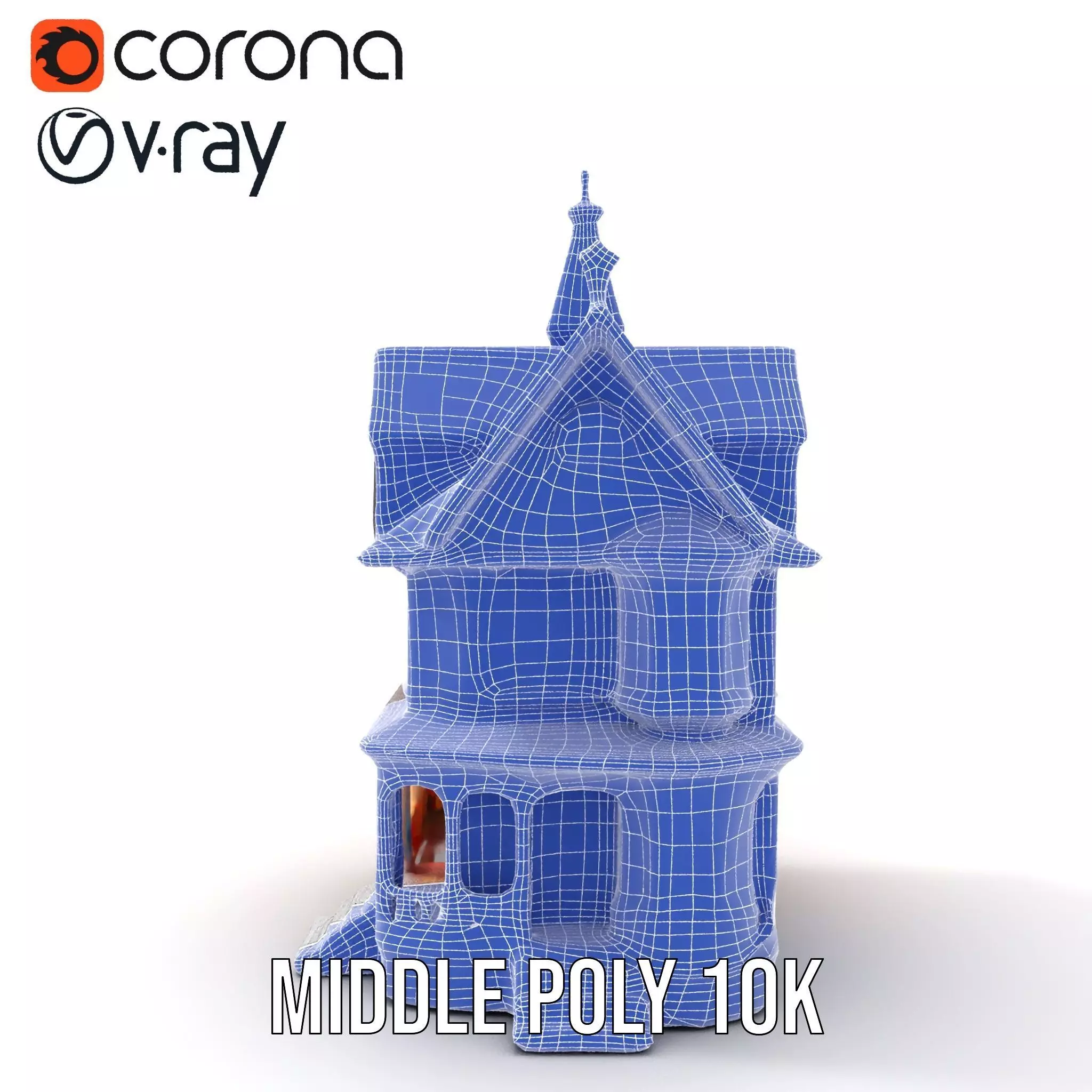 Victorian Gothic House model pack Low-poly 3D model_31