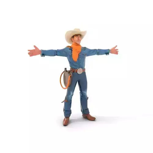 Stylish Cowboy Attire model pack Low-poly 3D model