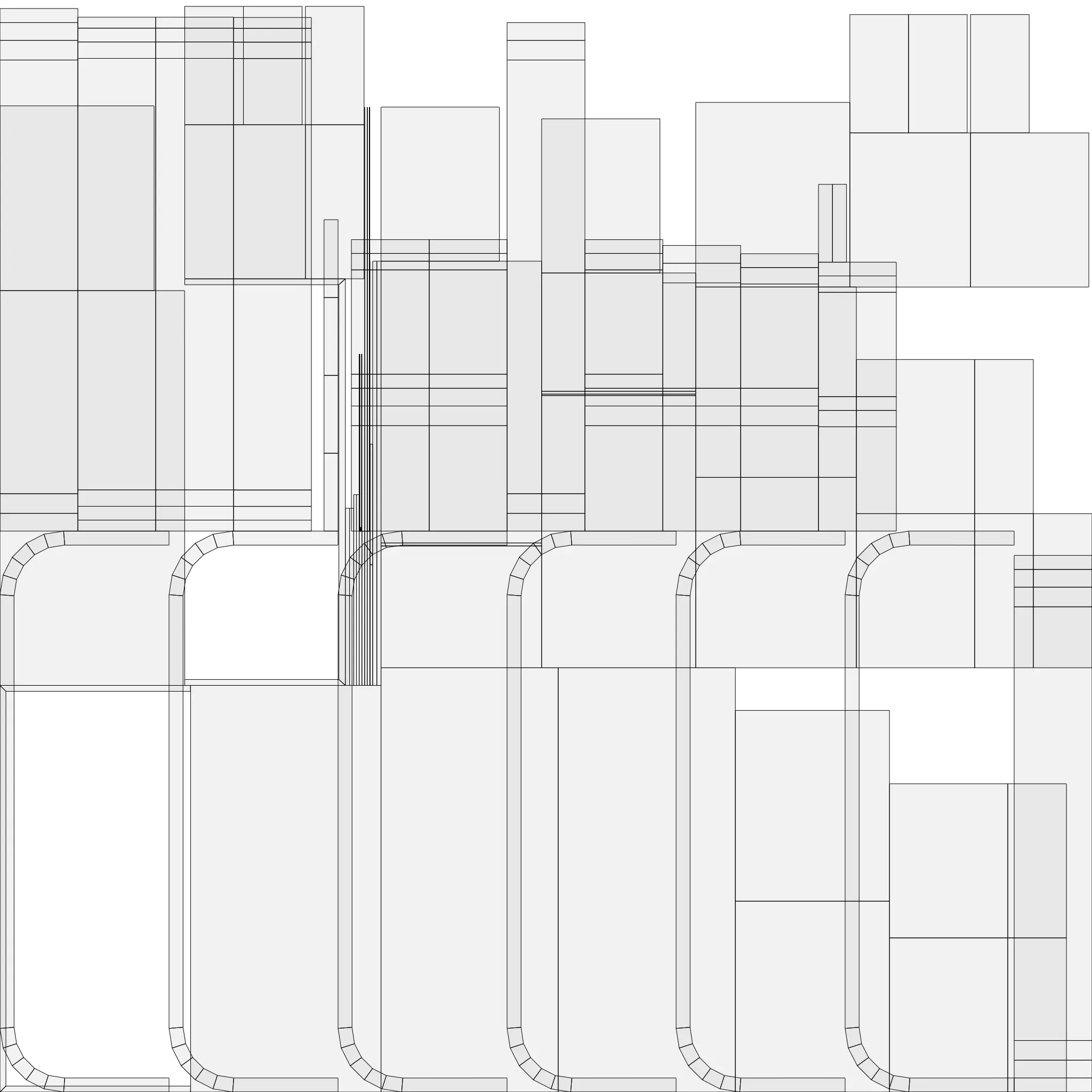 Office executive table 3D model_7