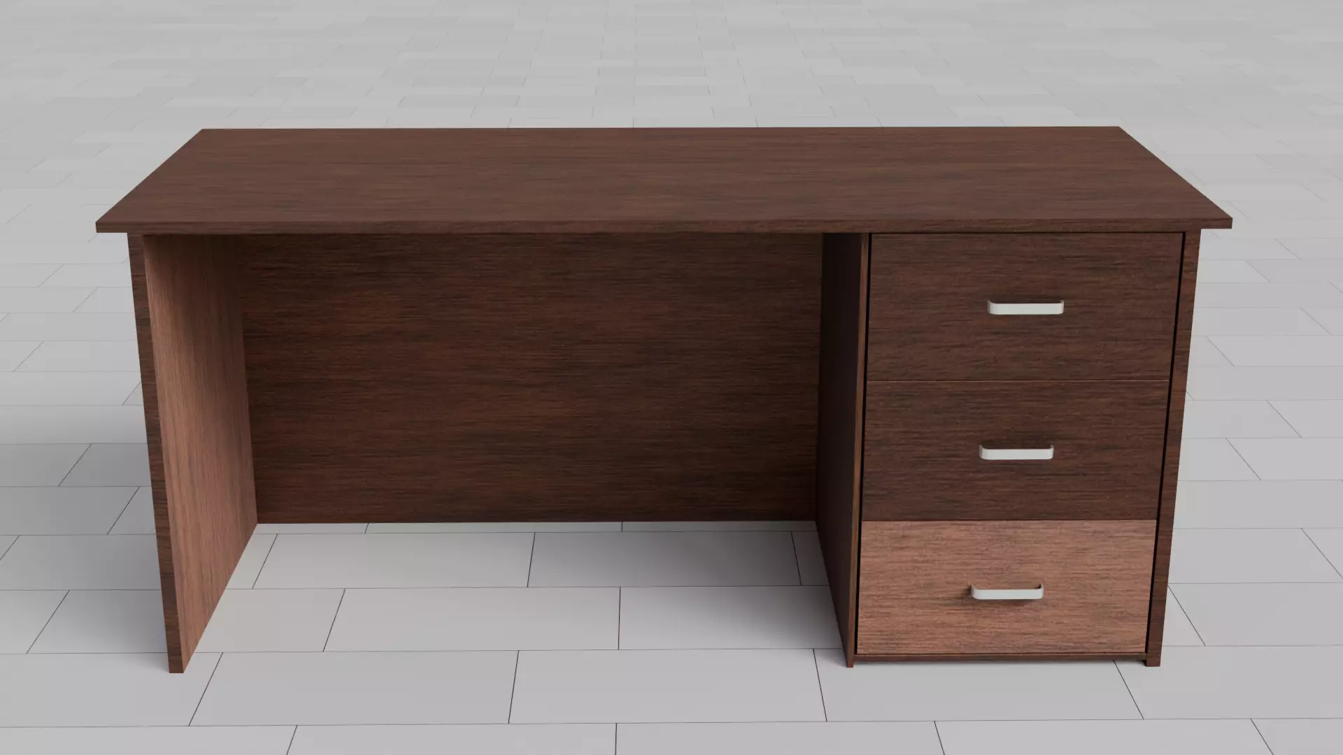 Office executive table 3D model_2