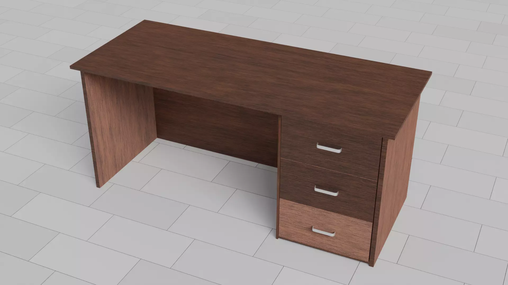 Office executive table 3D model_0