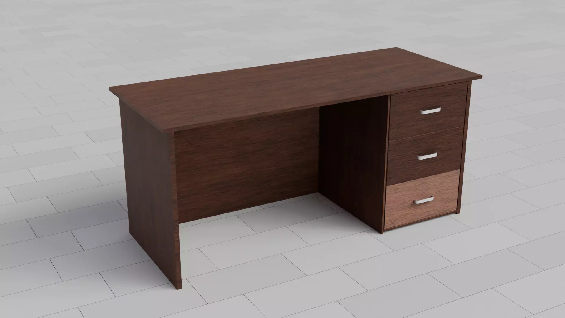 Office executive table 3D model_1