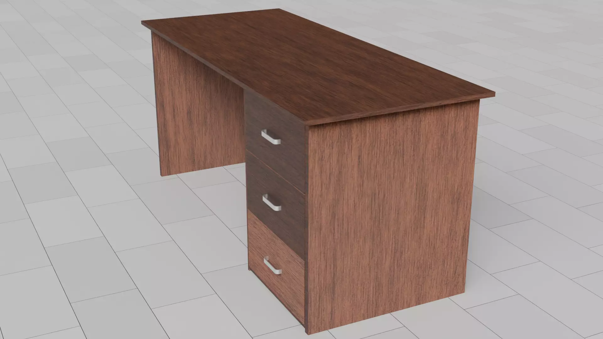 Office executive table 3D model_4