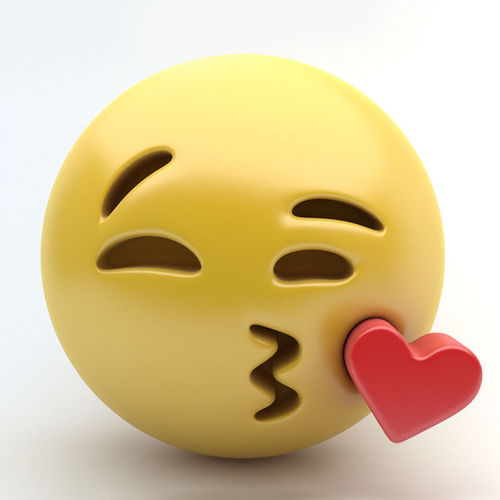 Emoji Kissing 3D model
