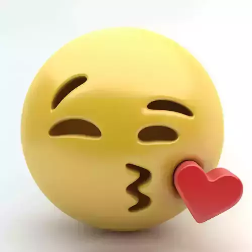 Emoji Kissing 3D model