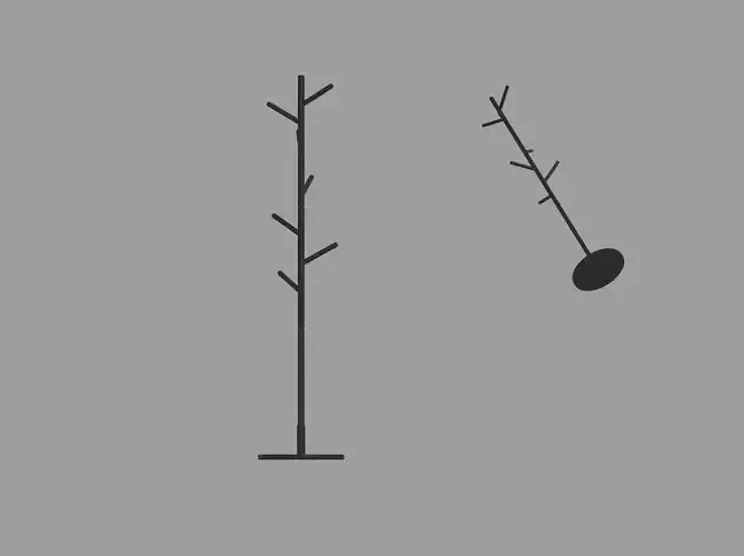 Coat Stand Low-poly 3D model