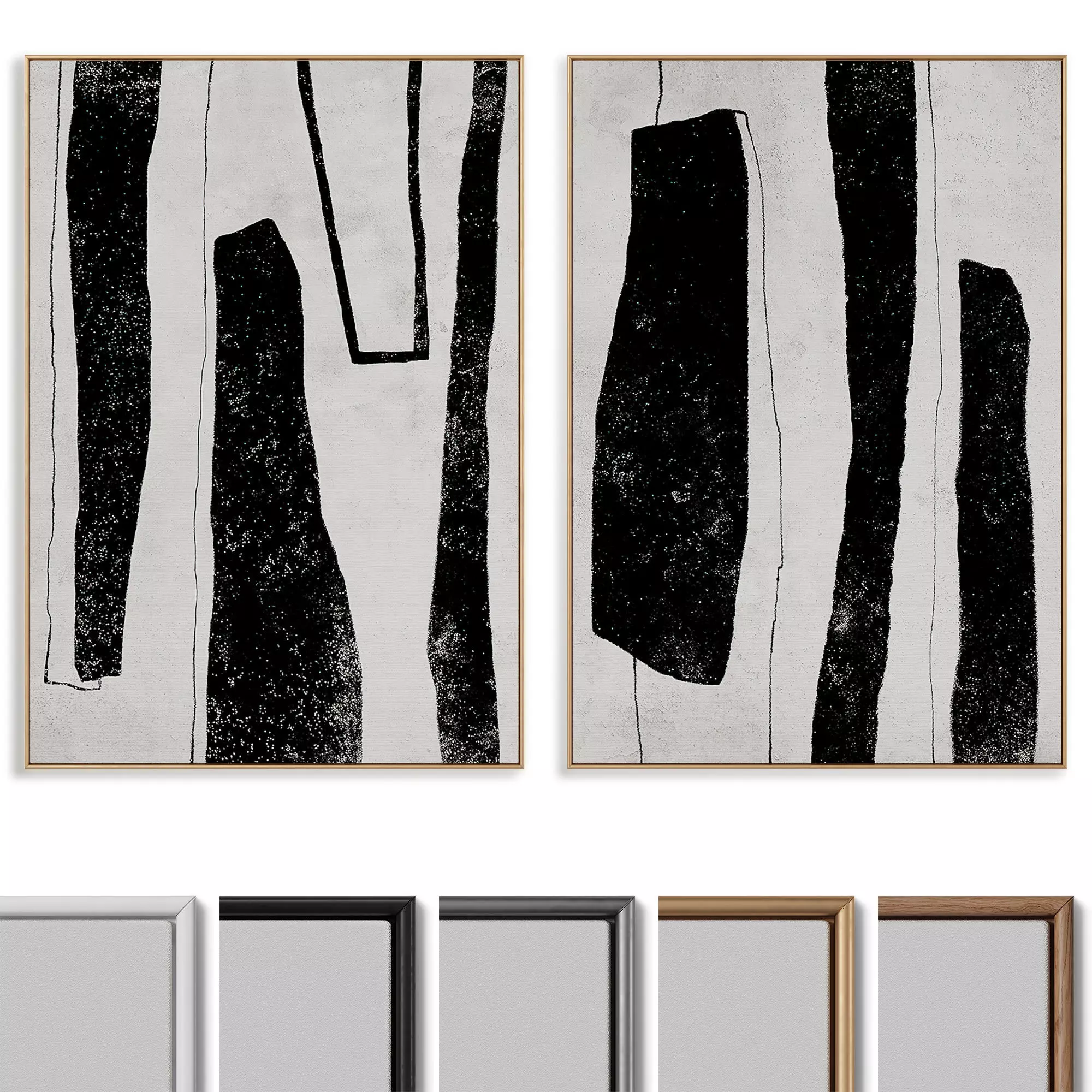 Abstract Painting Frame set 3D model_0