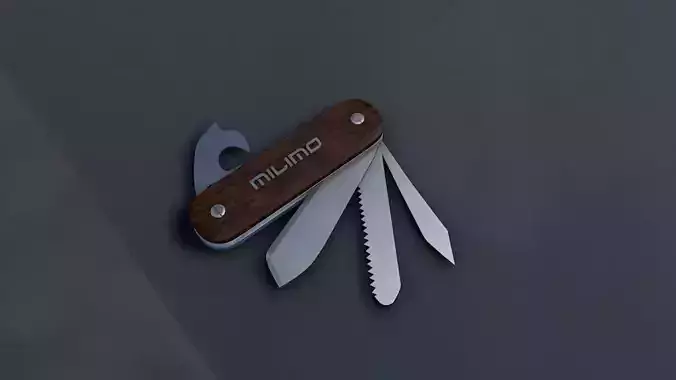 Pocket knife Free low-poly 3D model