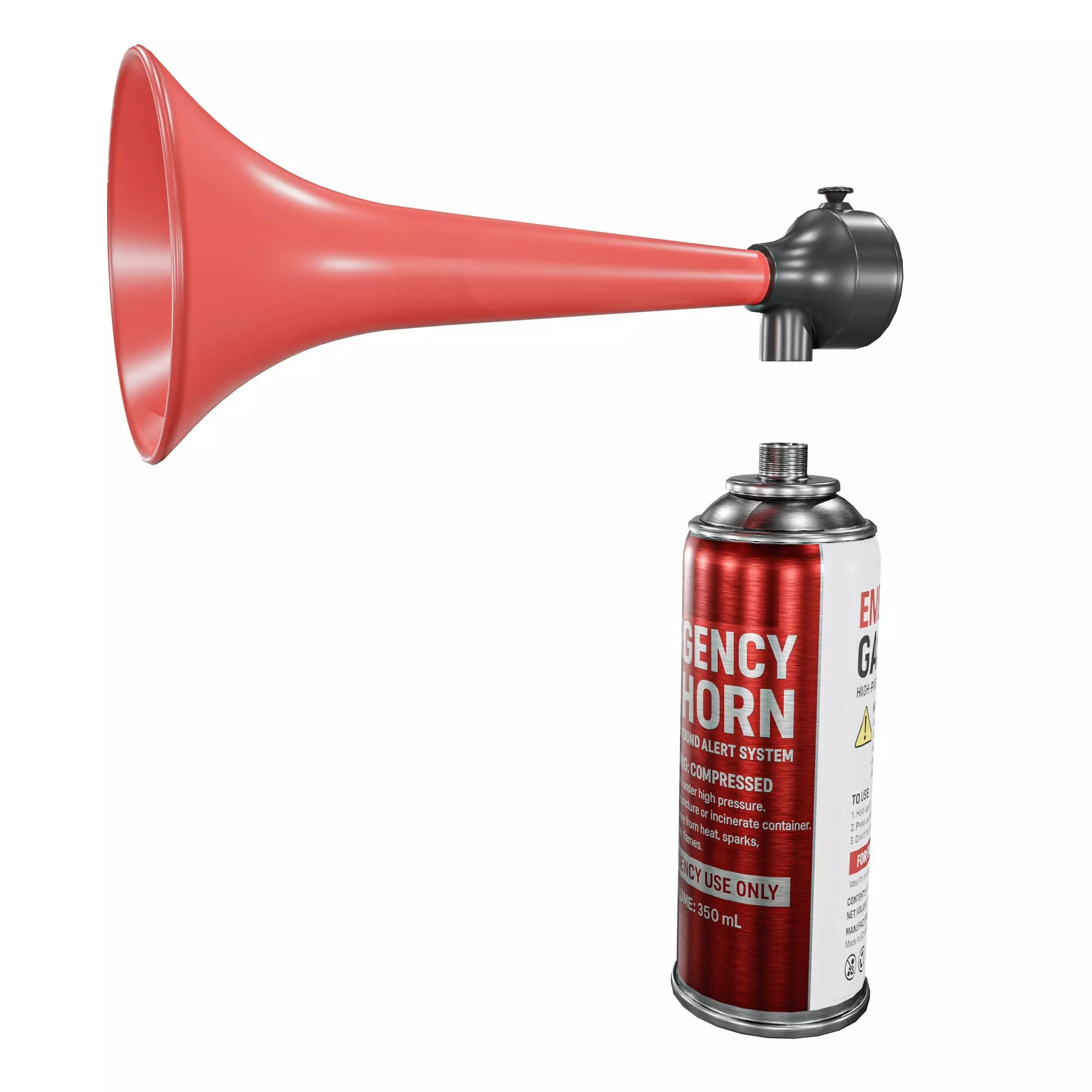 Emergency Gas Horn Bottle Low-poly 3D model_3