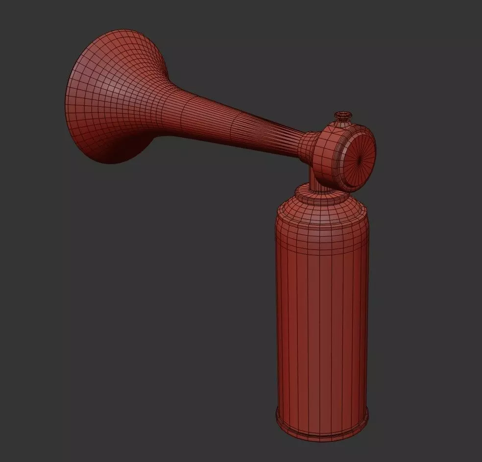Emergency Gas Horn Bottle Low-poly 3D model_25
