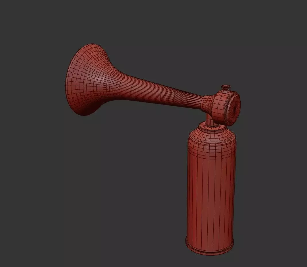 Emergency Gas Horn Bottle Low-poly 3D model_28