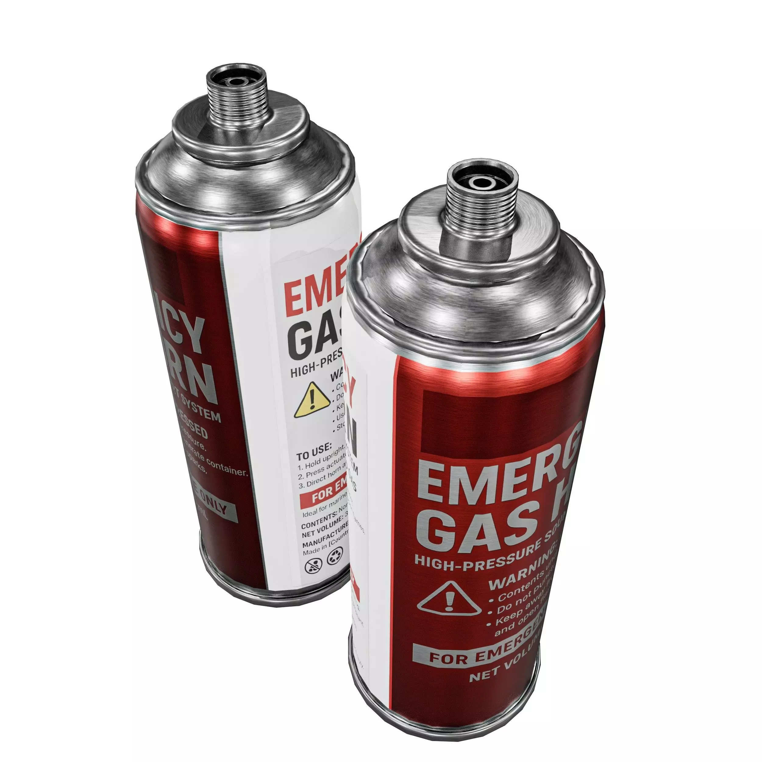 Emergency Gas Horn Bottle Low-poly 3D model_12