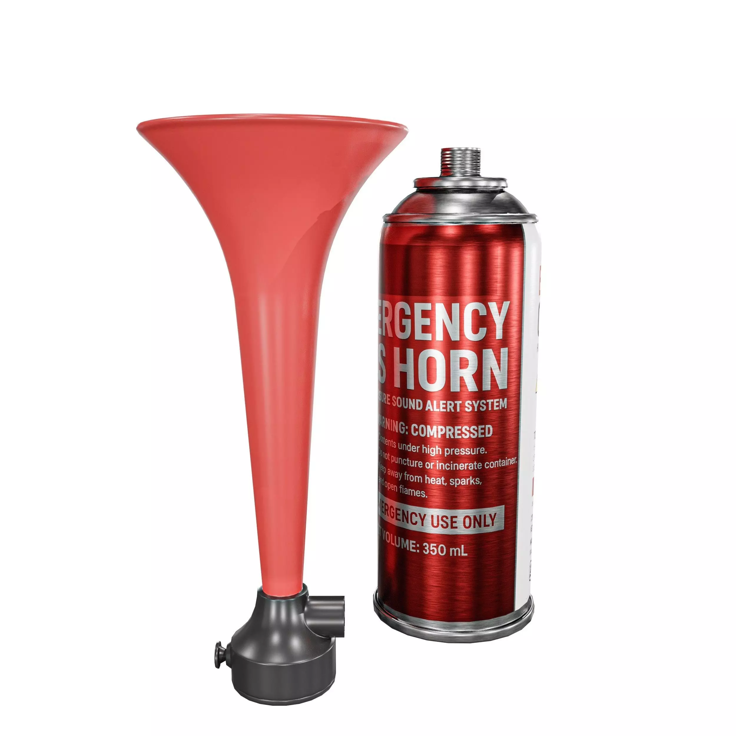 Emergency Gas Horn Bottle Low-poly 3D model_16