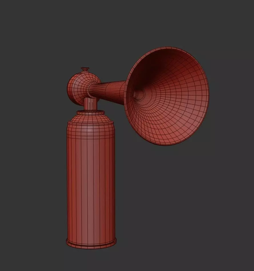 Emergency Gas Horn Bottle Low-poly 3D model_24