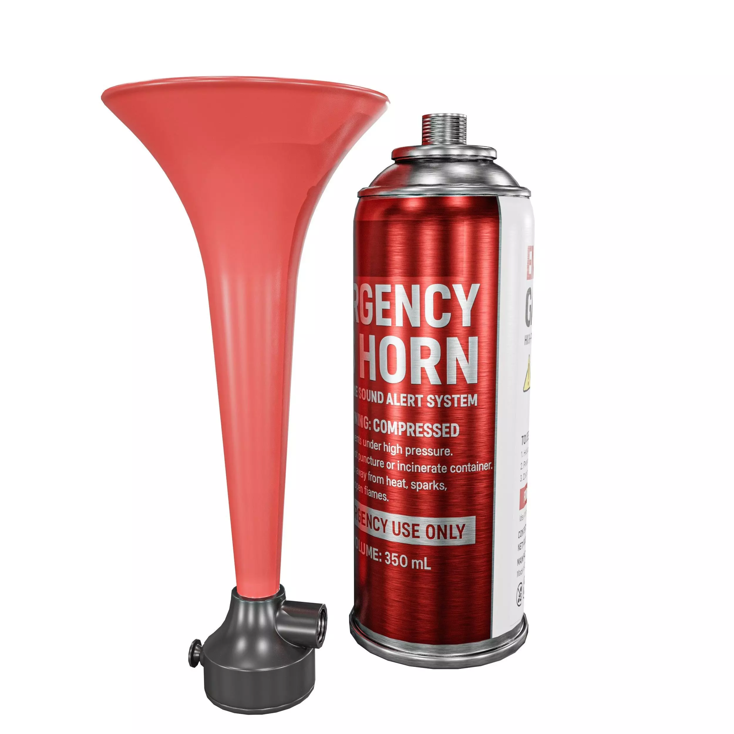 Emergency Gas Horn Bottle Low-poly 3D model_14