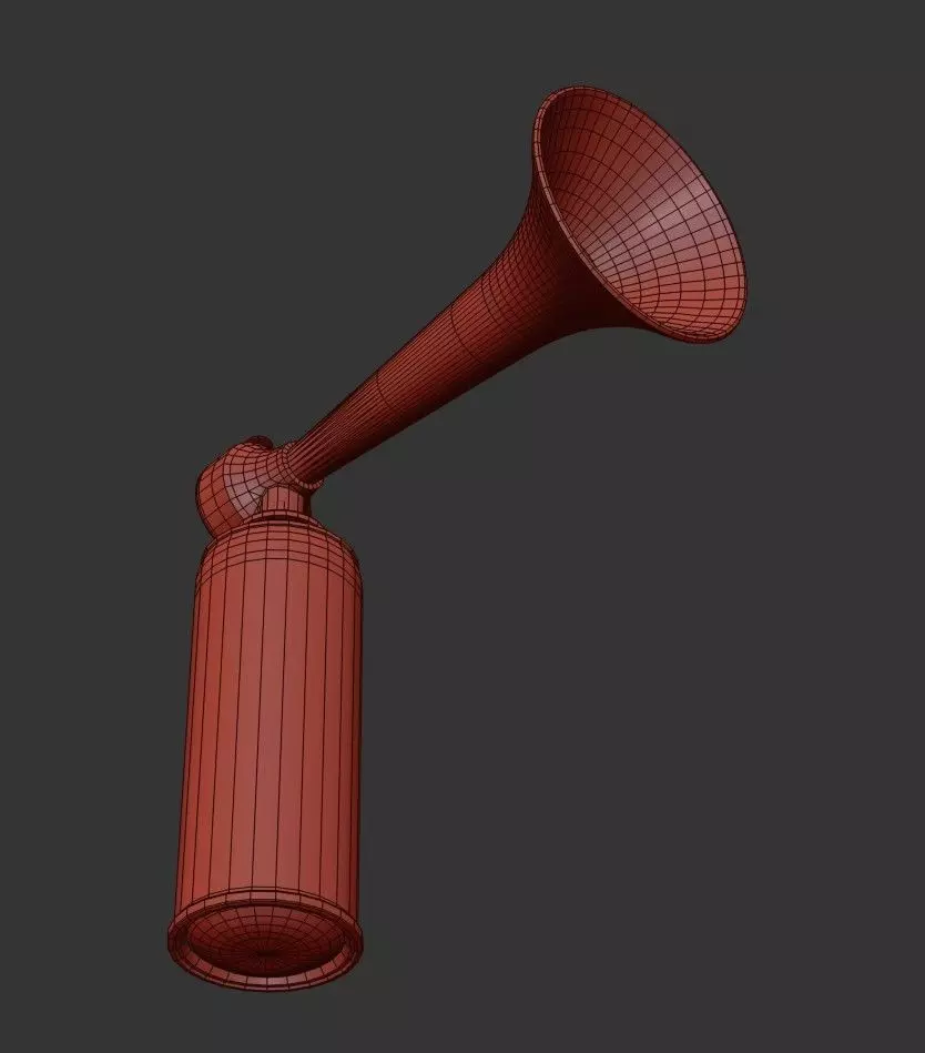 Emergency Gas Horn Bottle Low-poly 3D model_26