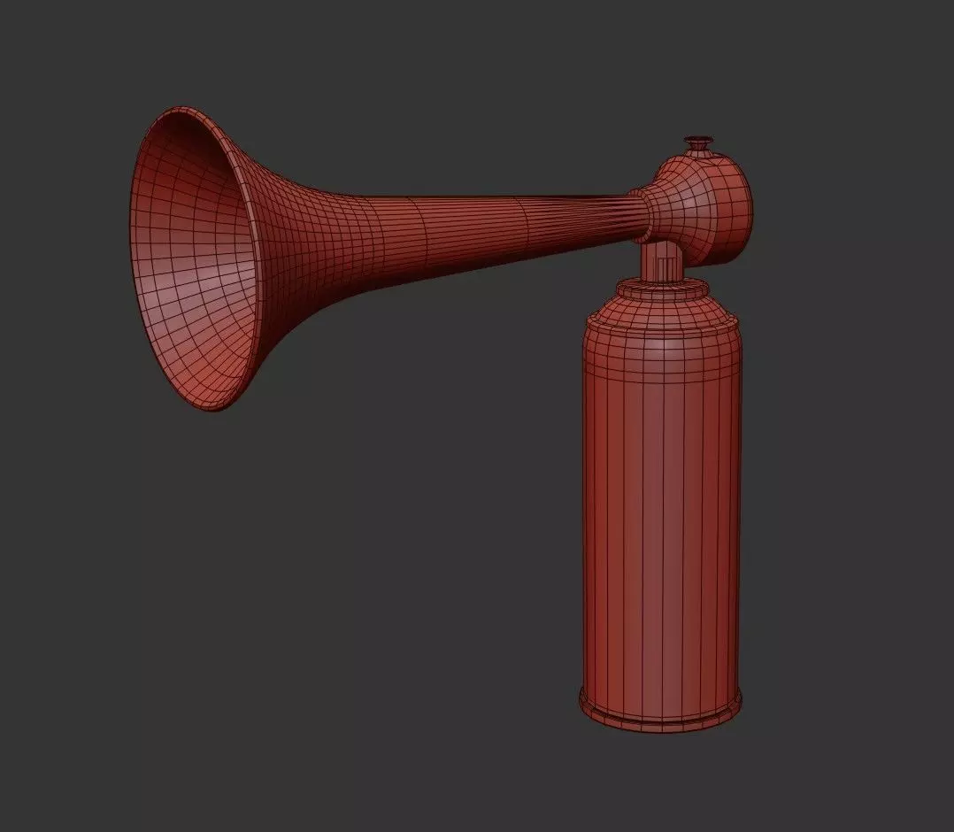 Emergency Gas Horn Bottle Low-poly 3D model_27