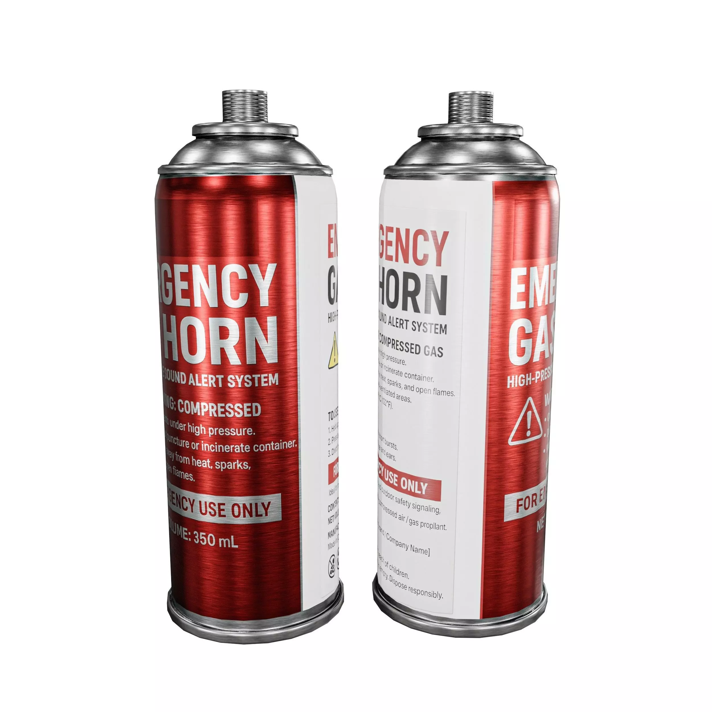 Emergency Gas Horn Bottle Low-poly 3D model_6