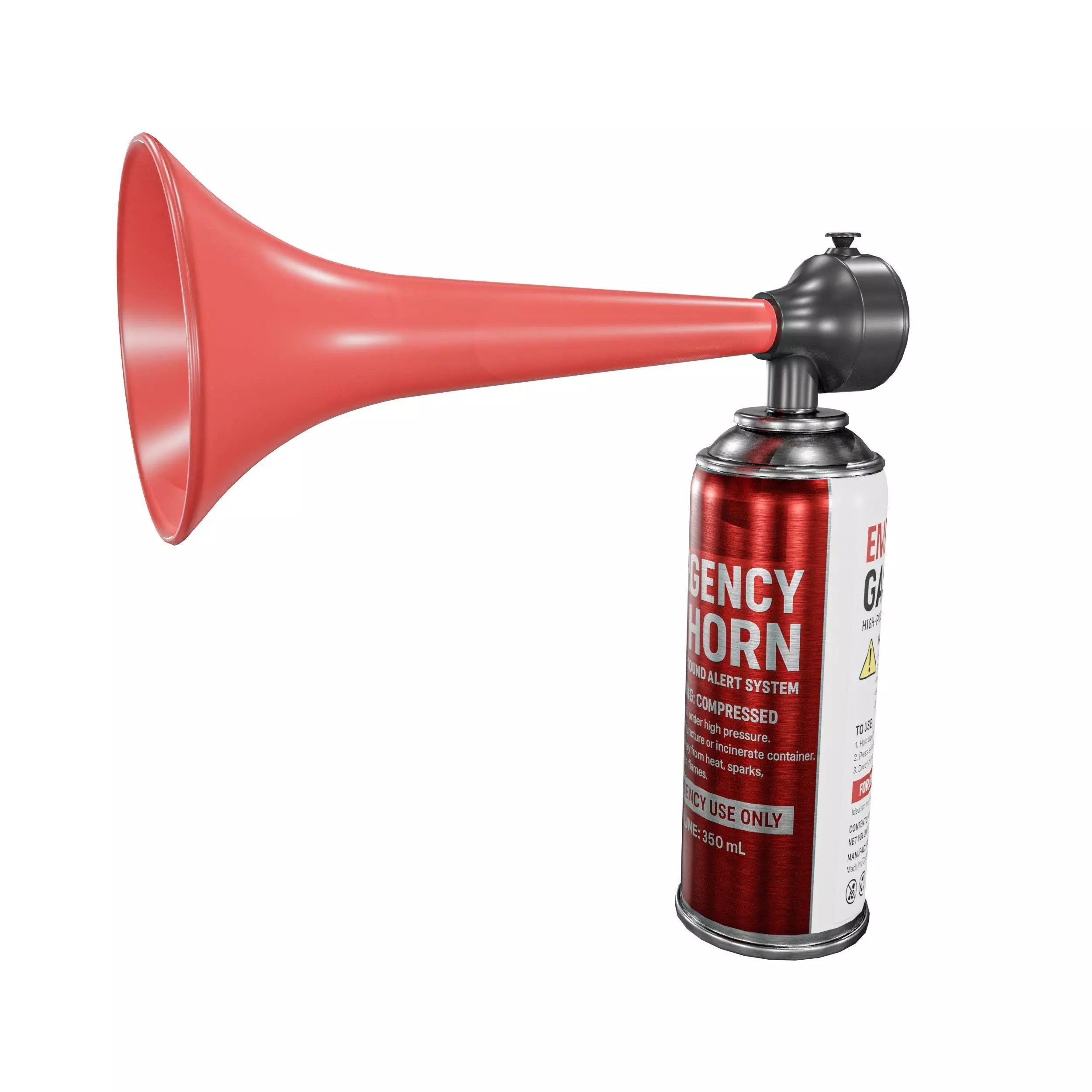 Emergency Gas Horn Bottle Low-poly 3D model_9