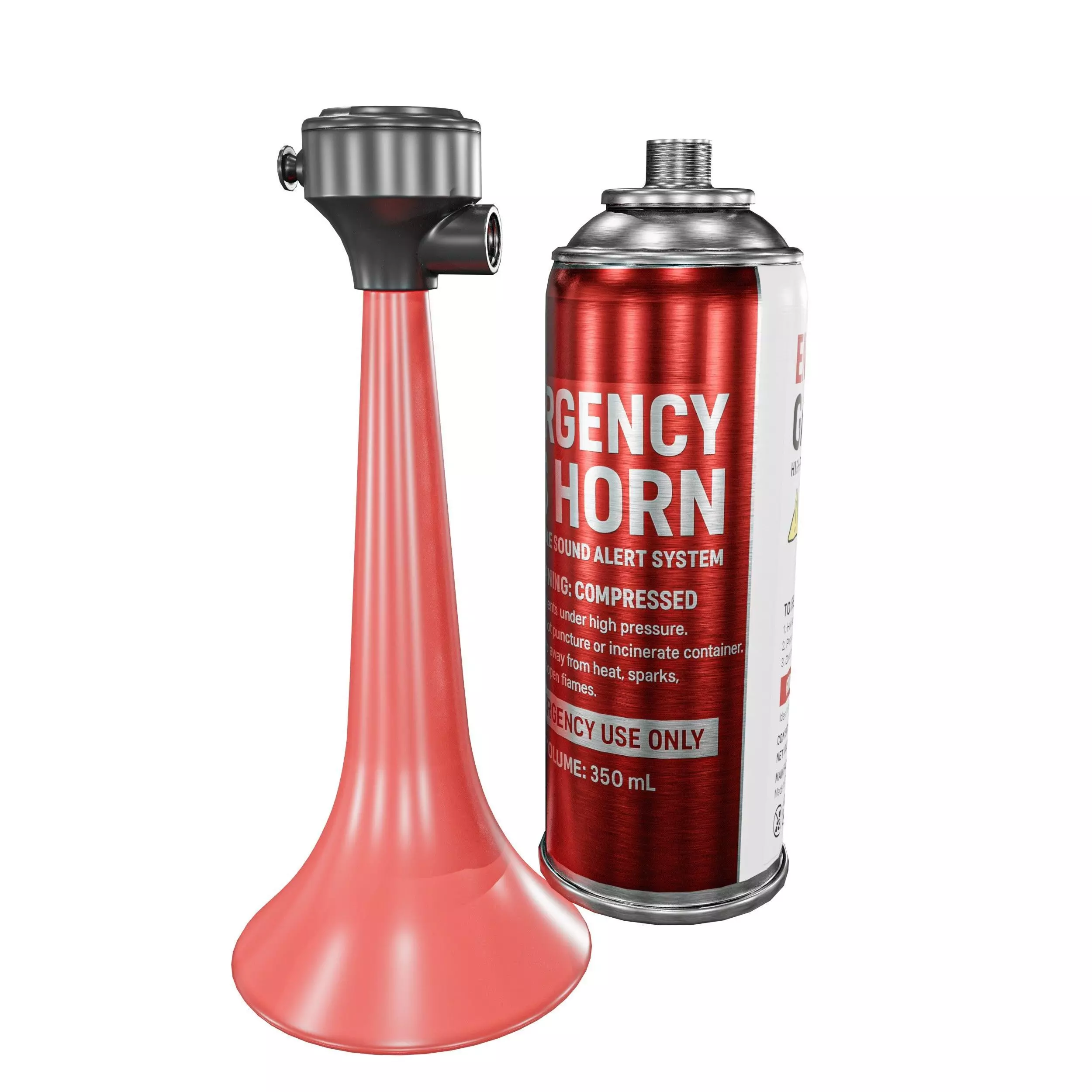Emergency Gas Horn Bottle Low-poly 3D model_13