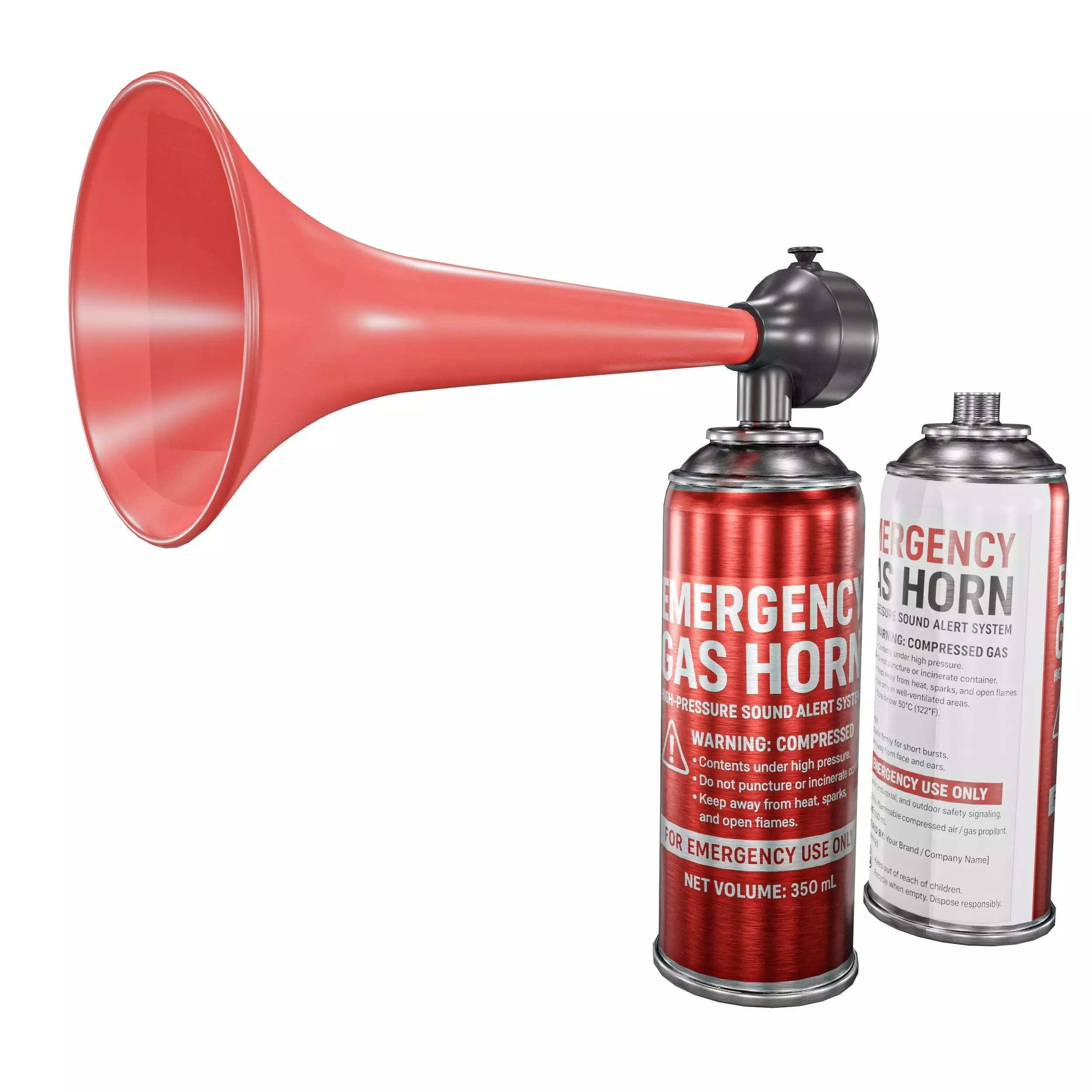 Emergency Gas Horn Bottle Low-poly 3D model_1